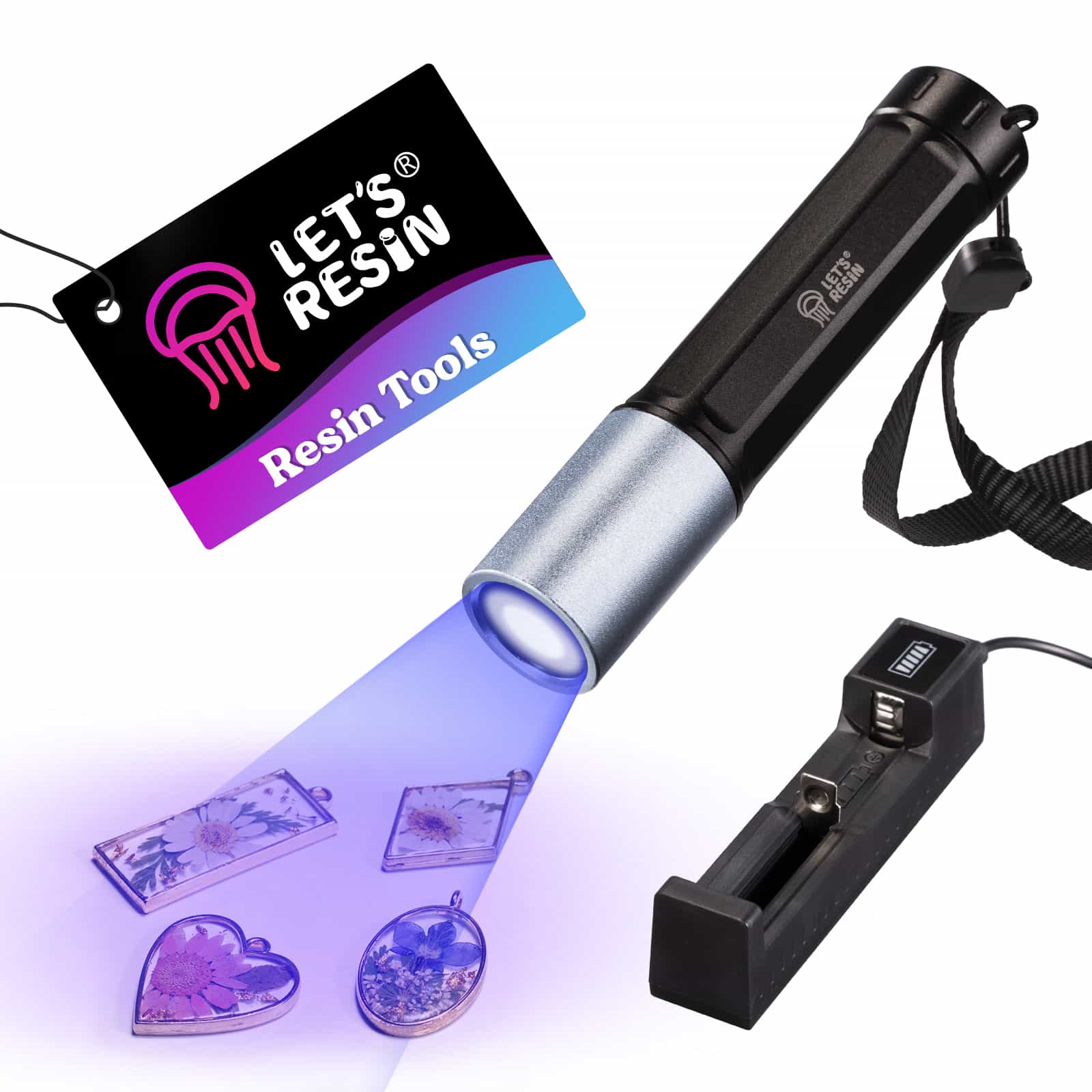 UV Resin and Uv Flashlight Clear 100g Hard UV Resin, Uv Flashlight for Resin,  Resin Craft Supplies, Fast Curing, Resin Beginner Kit 