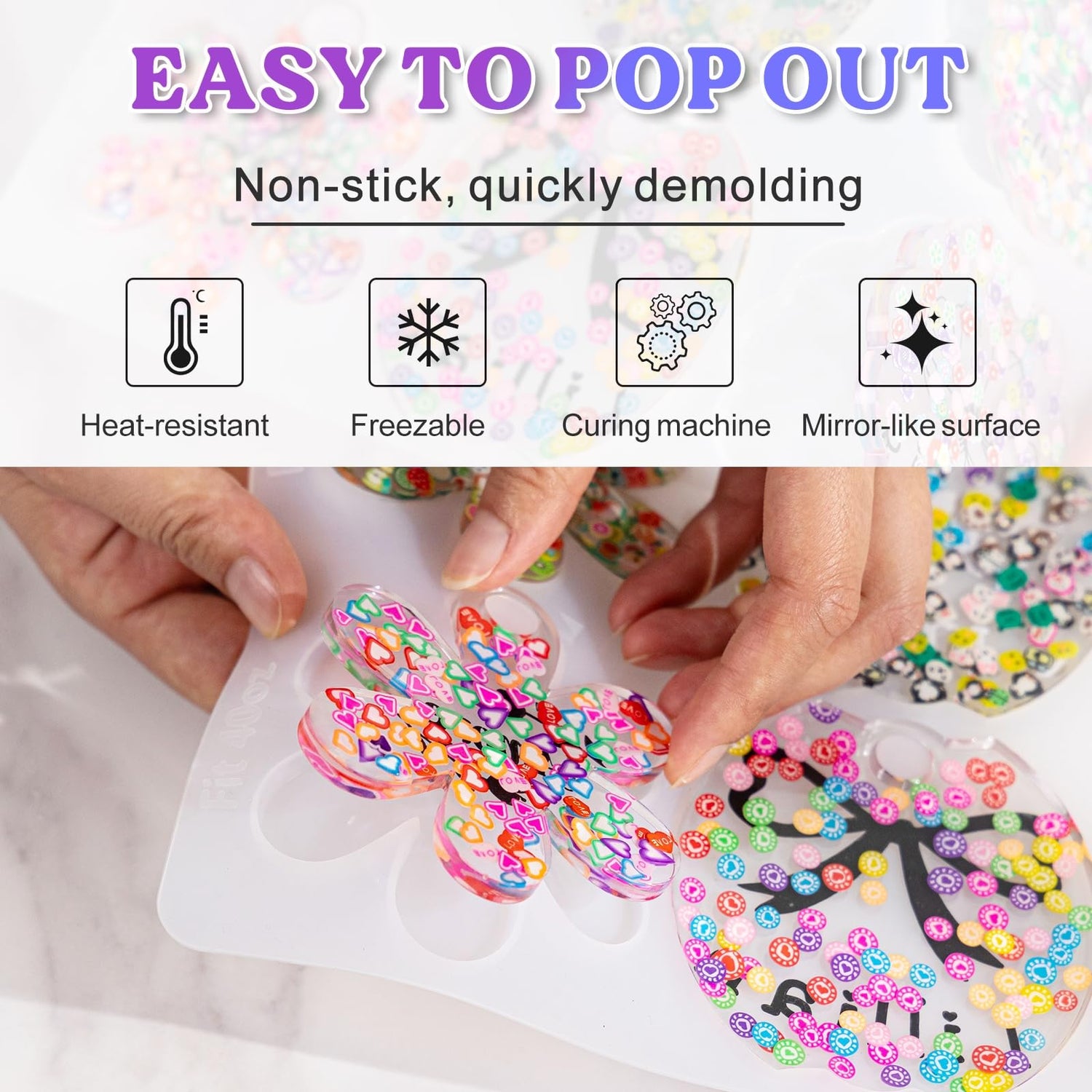 easy to pop out from resin model, non-stick, quickly demolding