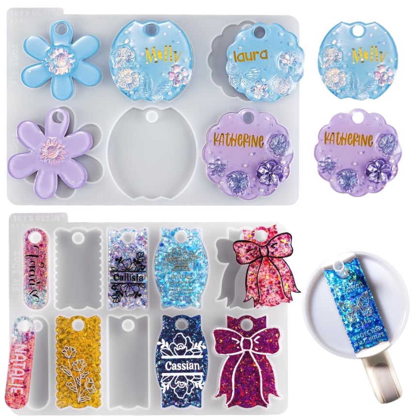the resin mold features has 16 cavities, with 8 labels perfectly matching the cup capacities