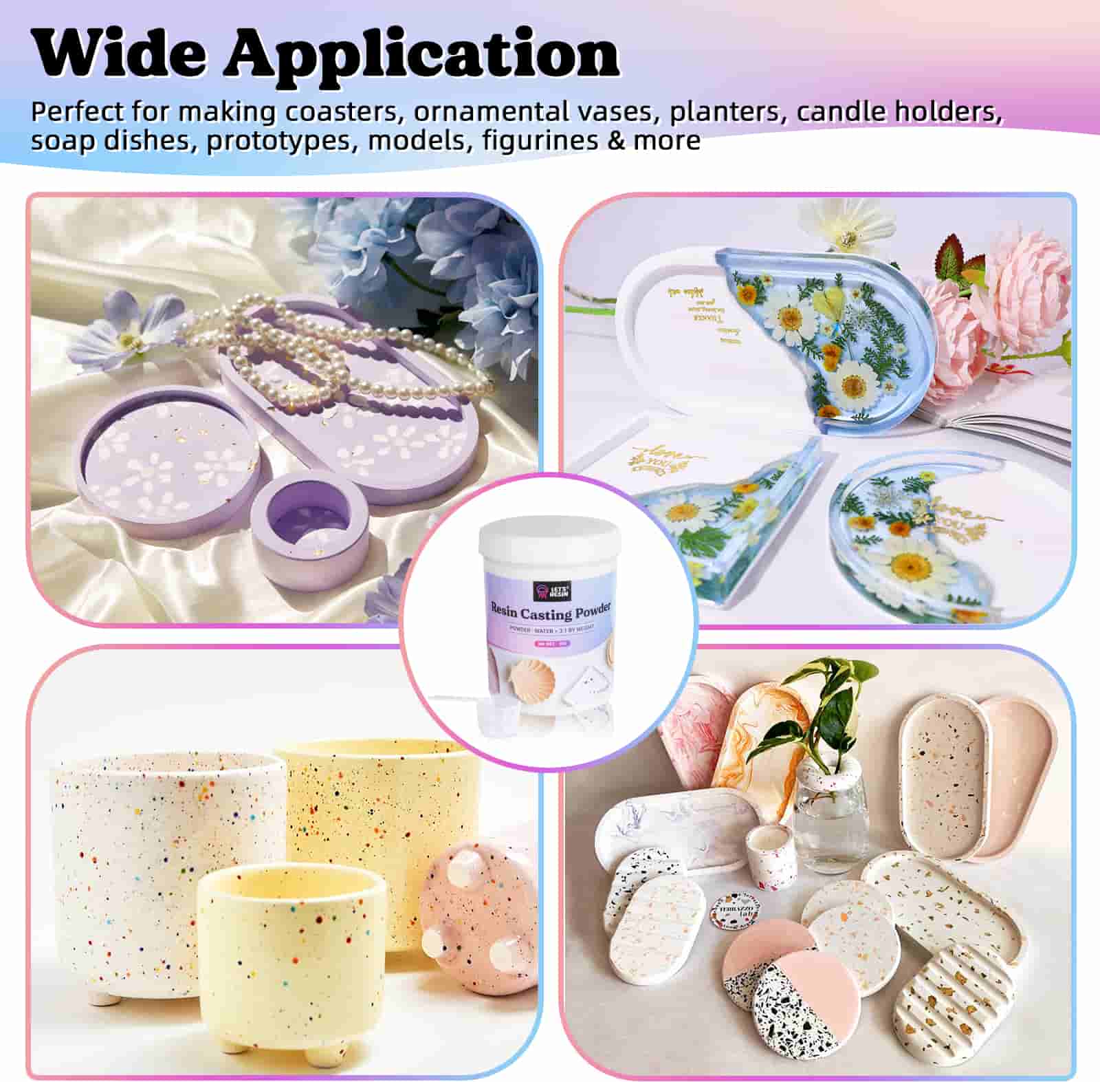 Easy mix resin powder