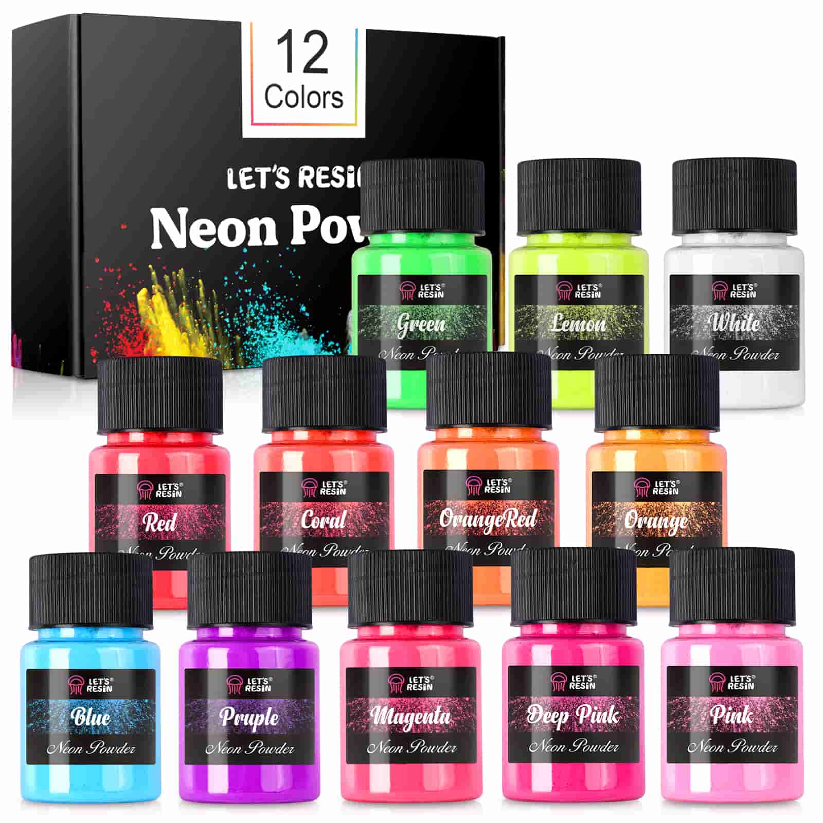 12 Color Bundle of Epoxy Resin Dyes by Pigmently