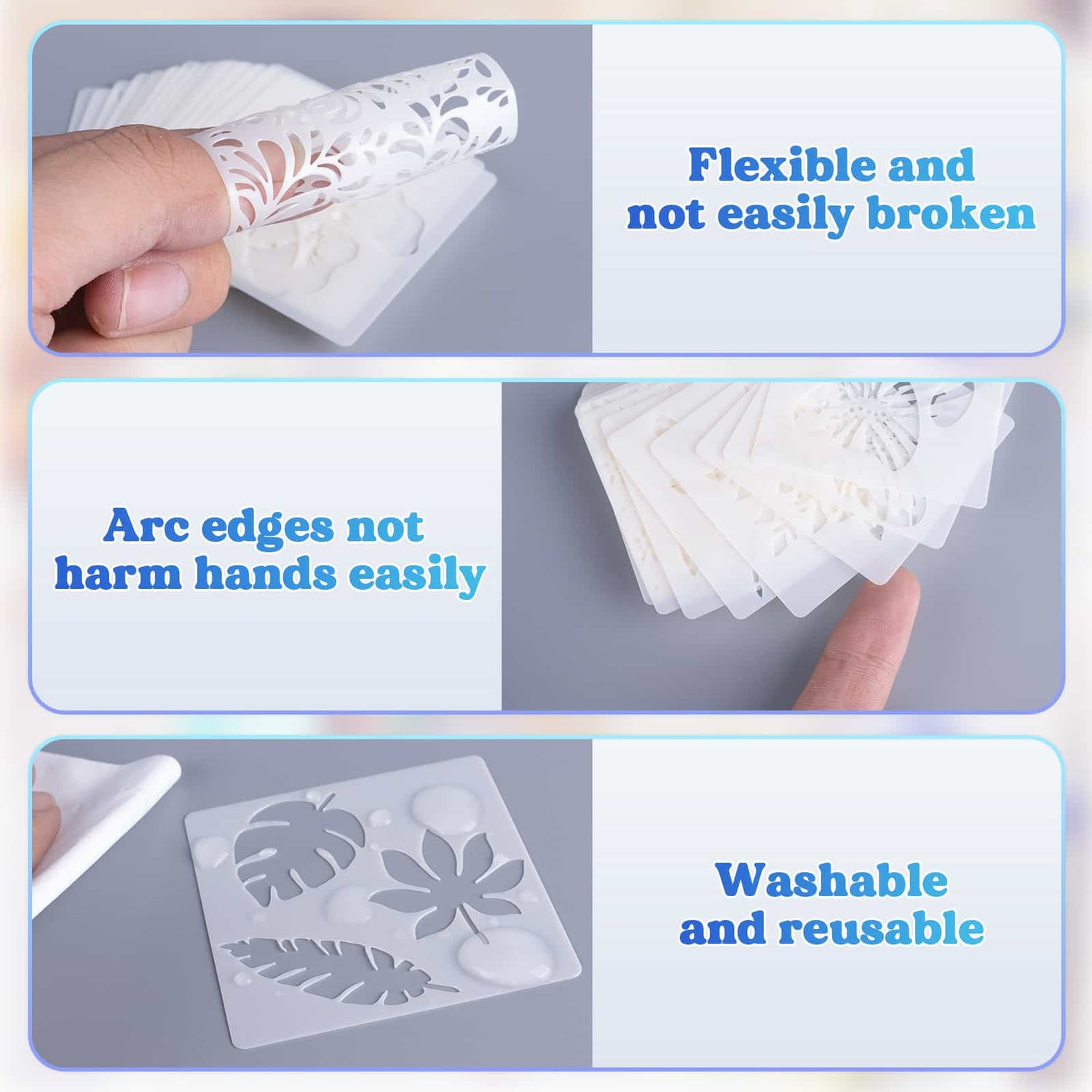 Resin Stencils Set – 78 Pcs Alphabet, Numbers & Animal Designs