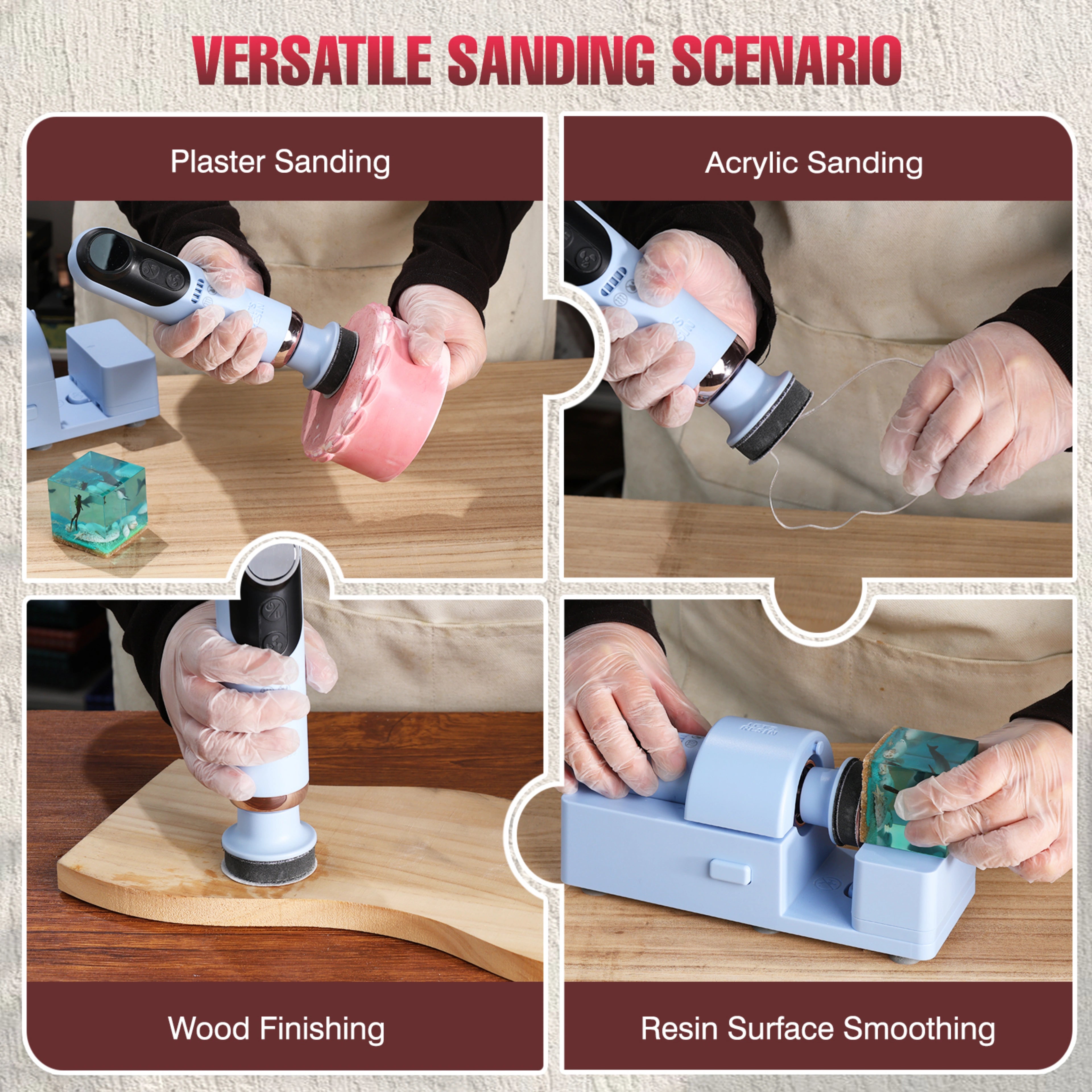 10 Grit Sizes Sandpapers For Resin Sander