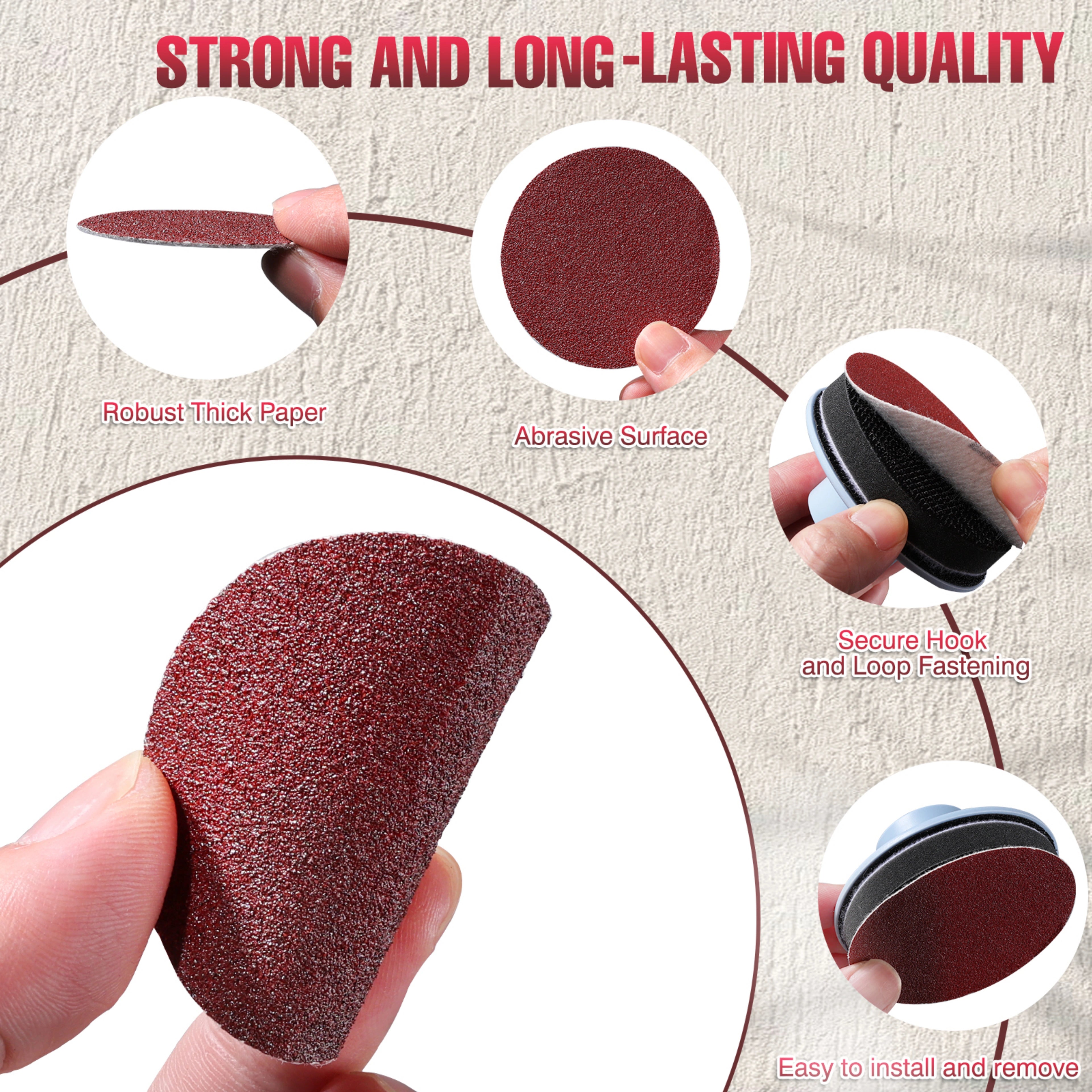 Sanding Disc & Sandpapers Set - 3 inch