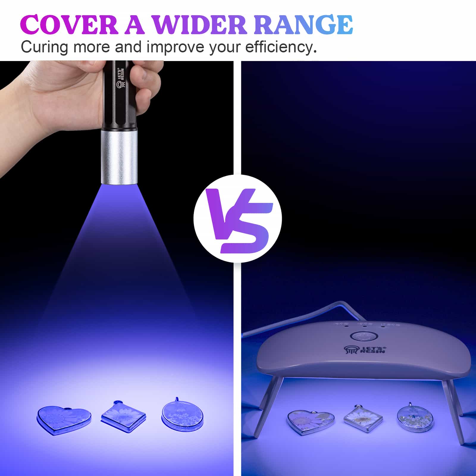 Rechargeable 365nm UV Flashlight for Resin Curing