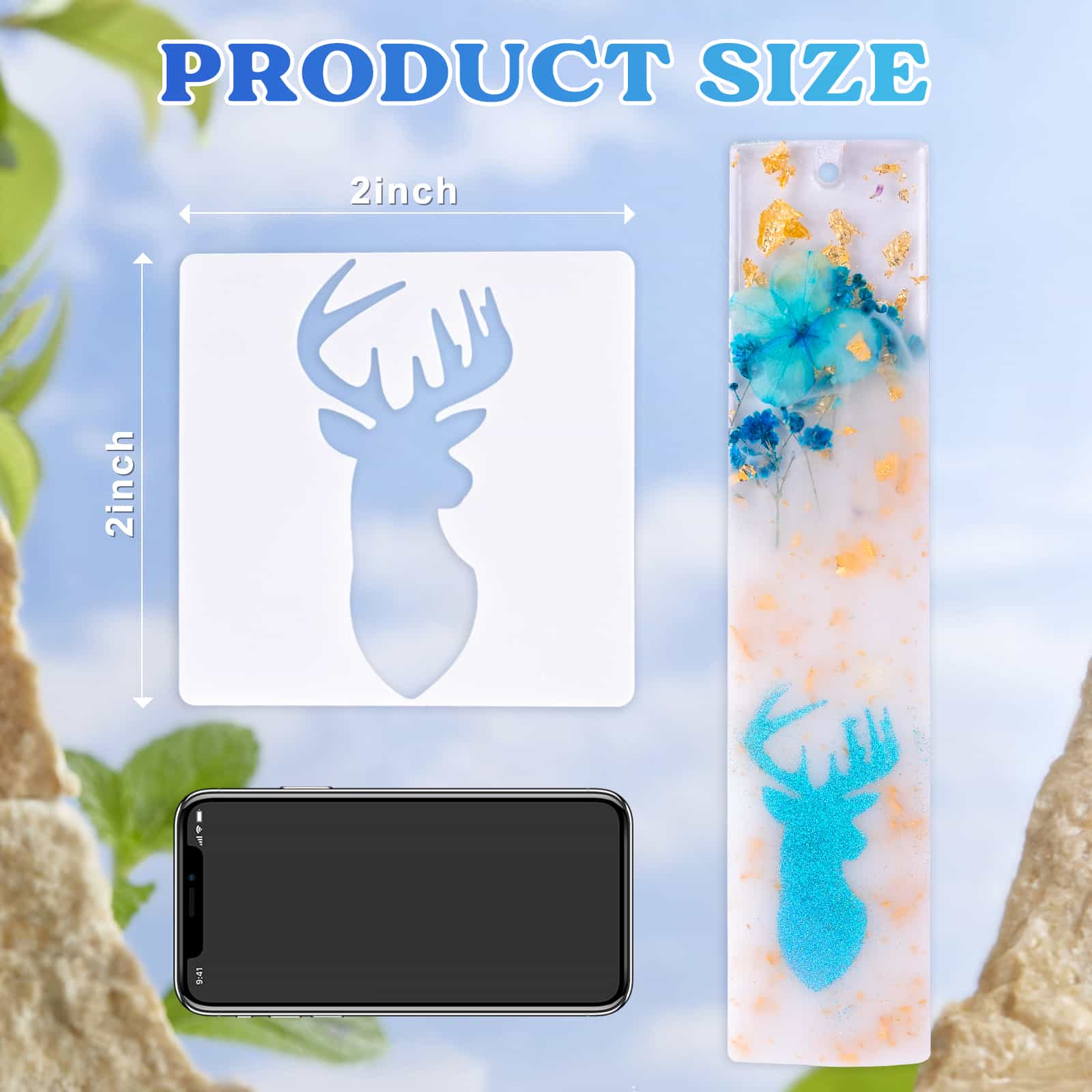 Resin Stencils Set – 78 Pcs Alphabet, Numbers & Animal Designs