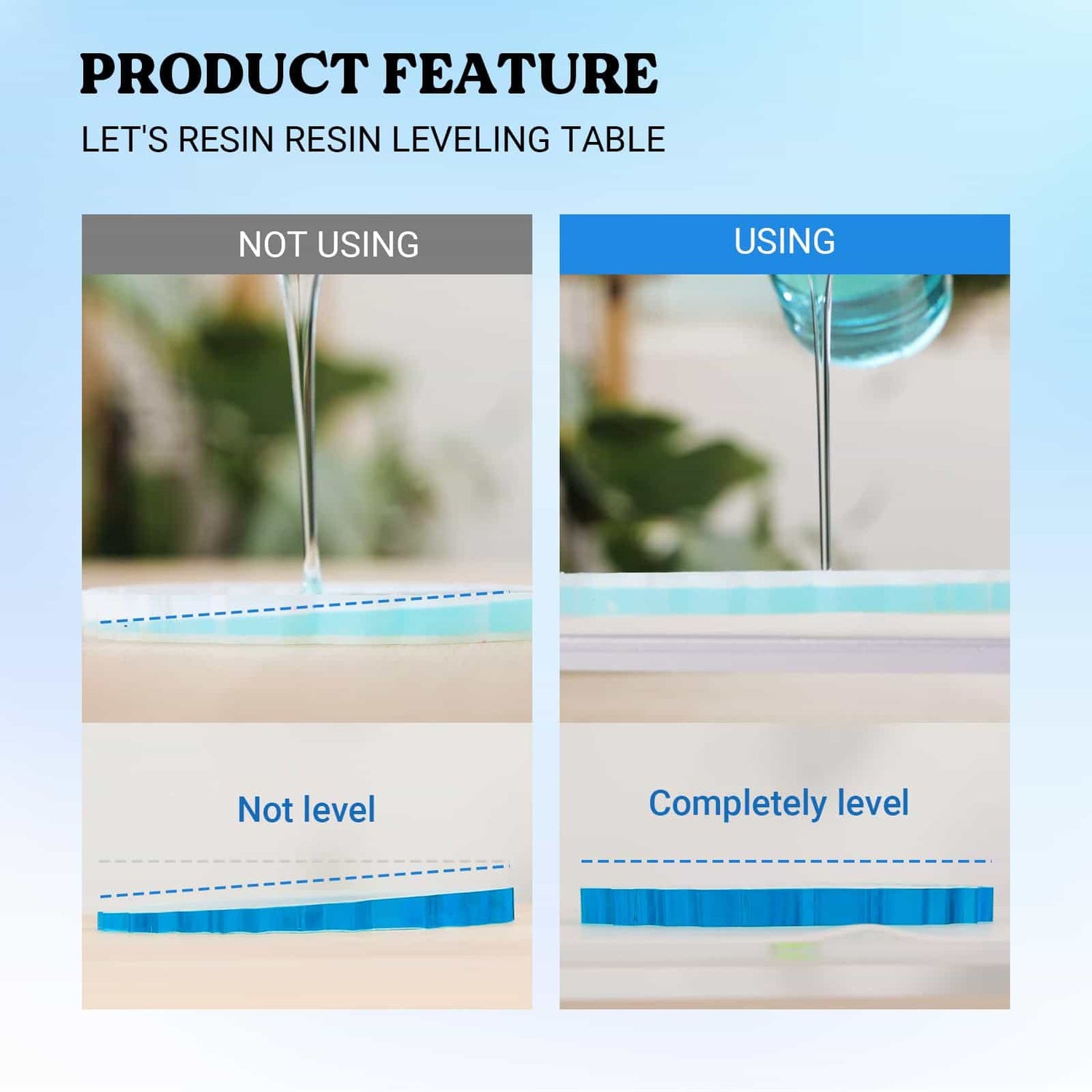 Adjustable Resin Leveling Table with Silicone Mat