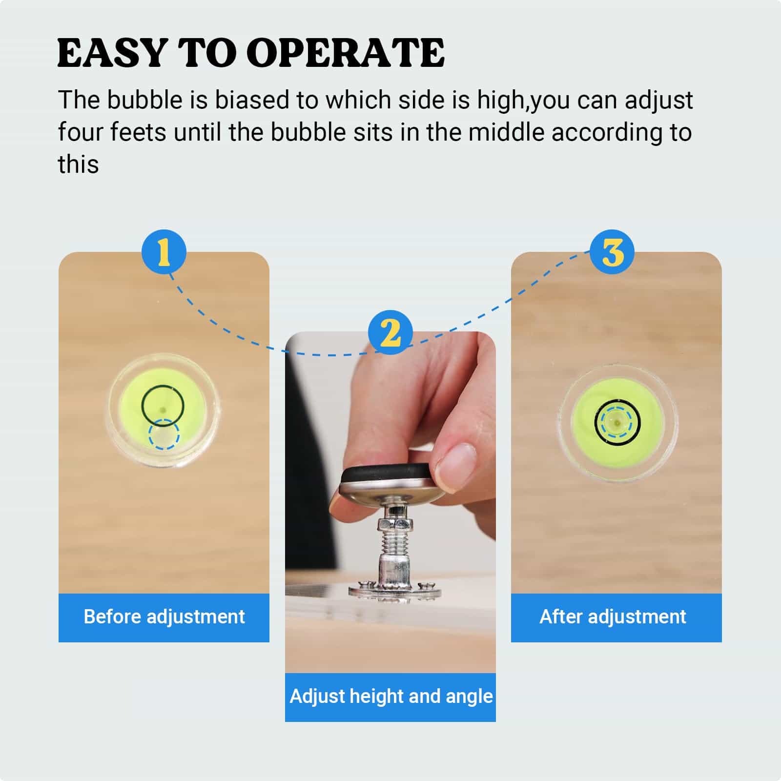 Adjustable Resin Leveling Table with Silicone Mat