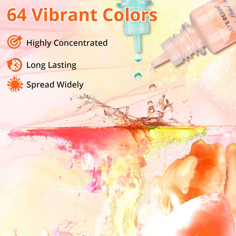 High Concentrated Alcohol Ink Set - 64 Colors