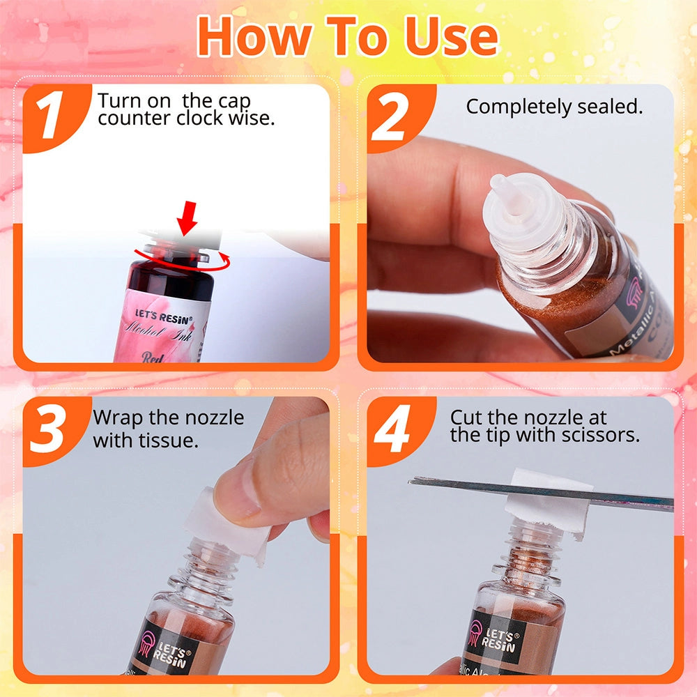 High Concentrated Alcohol Ink Set - 64 Colors