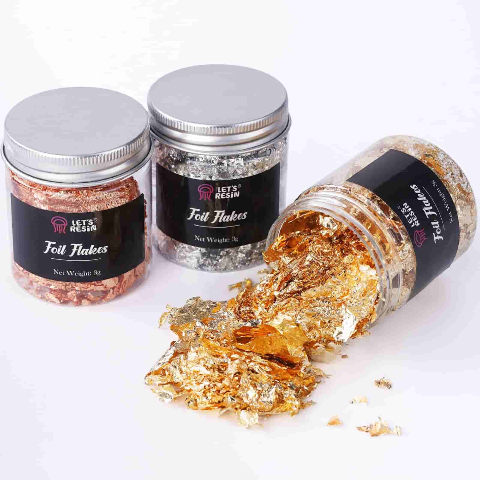 Gold Silver Copper Foil Flakes - 3 colors/each 3g