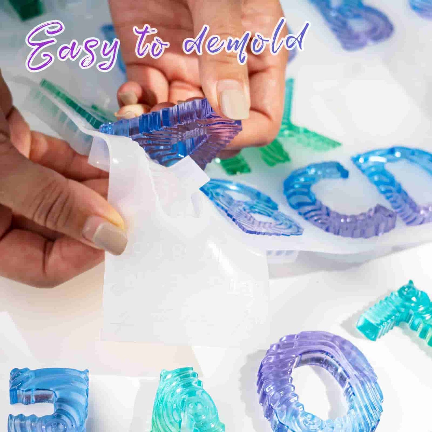 Ocean Wave Letter Resin Molds