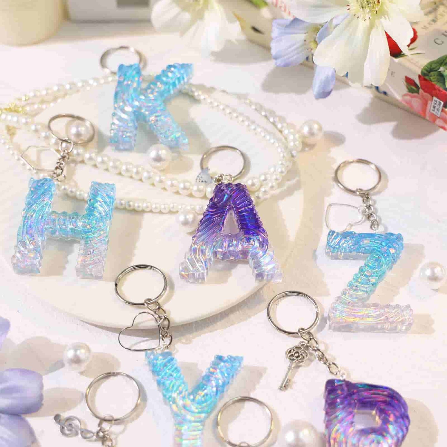Ocean Wave Letter Resin Molds