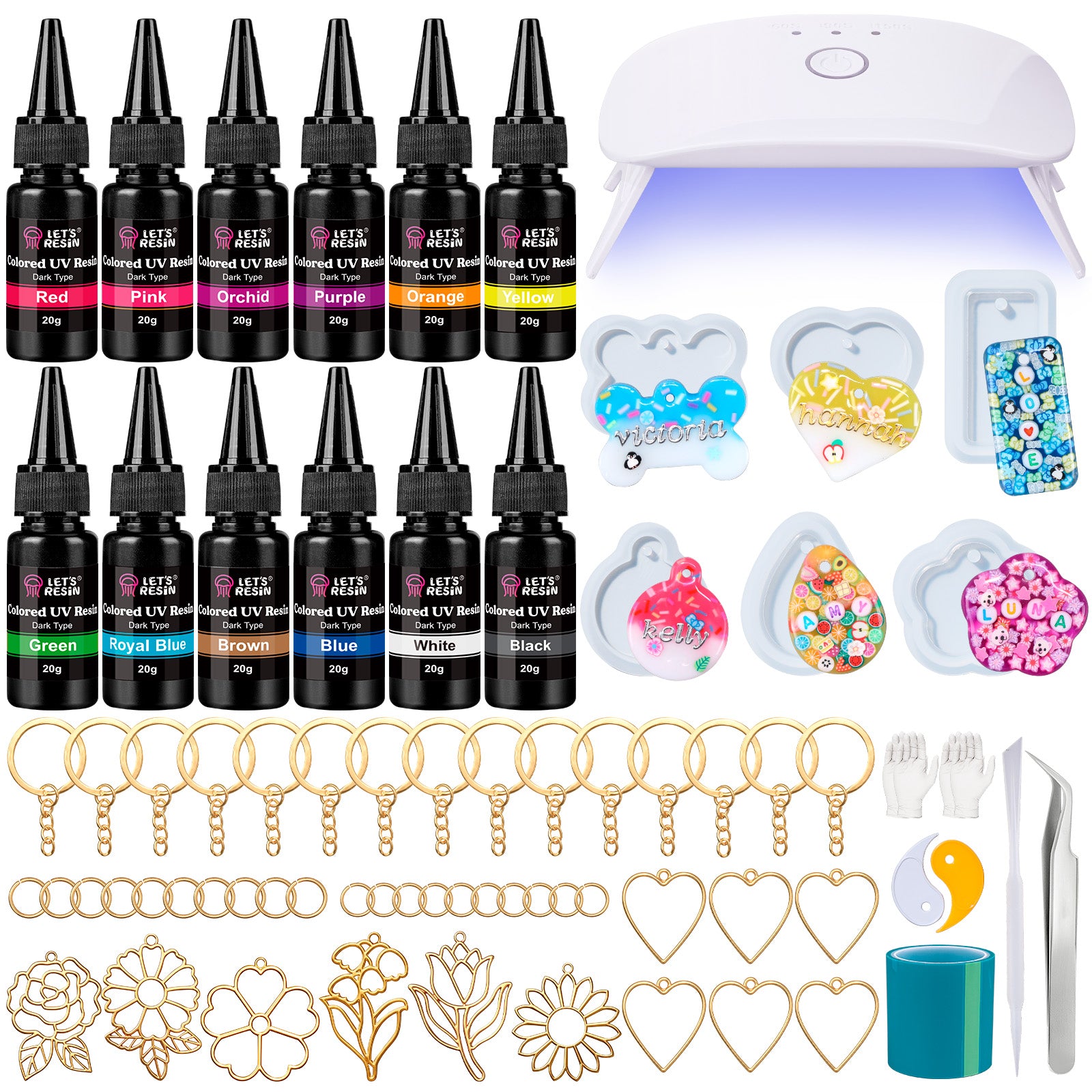 Keychain UV Resin All-in-one Kit