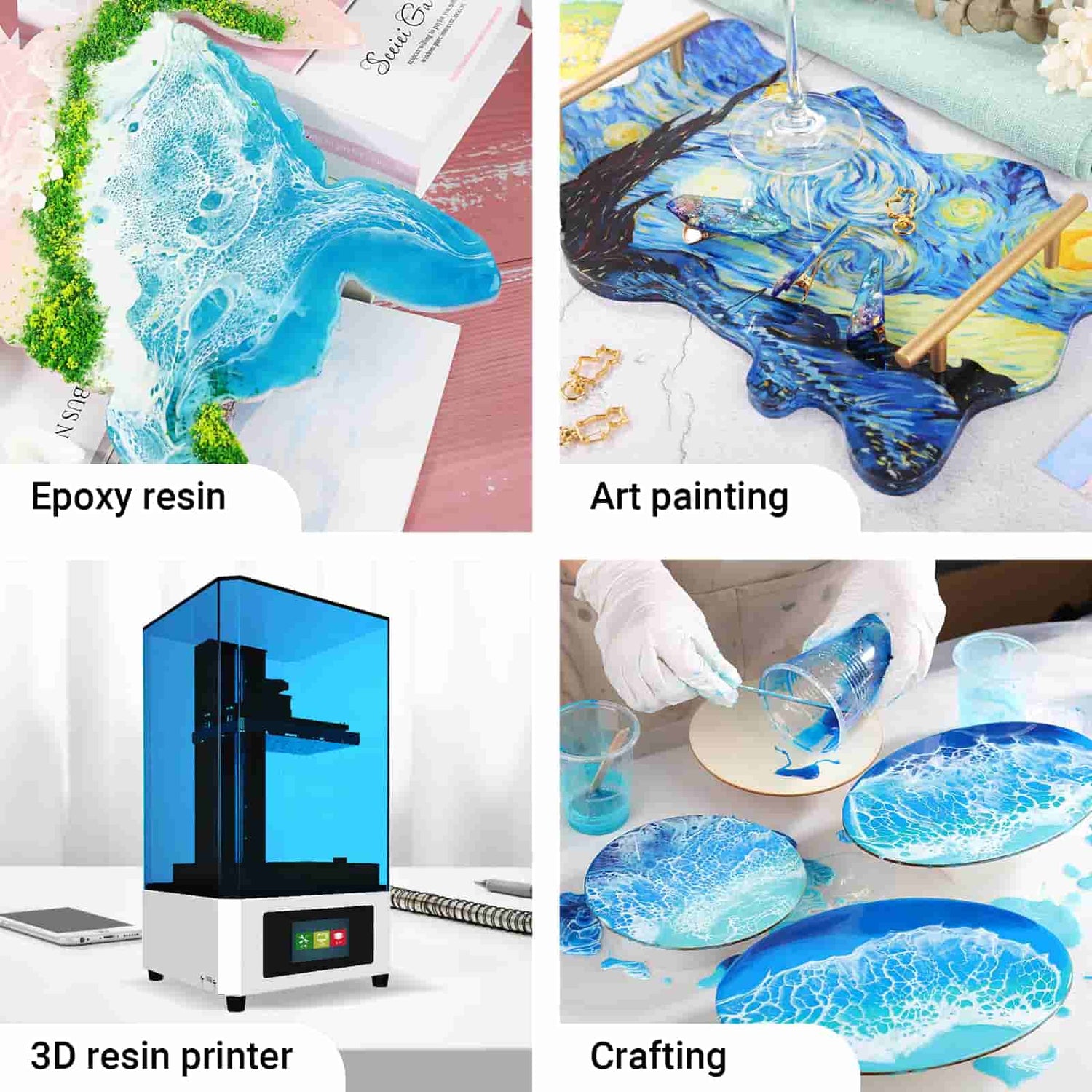 Adjustable Resin Leveling Table with Silicone Mat