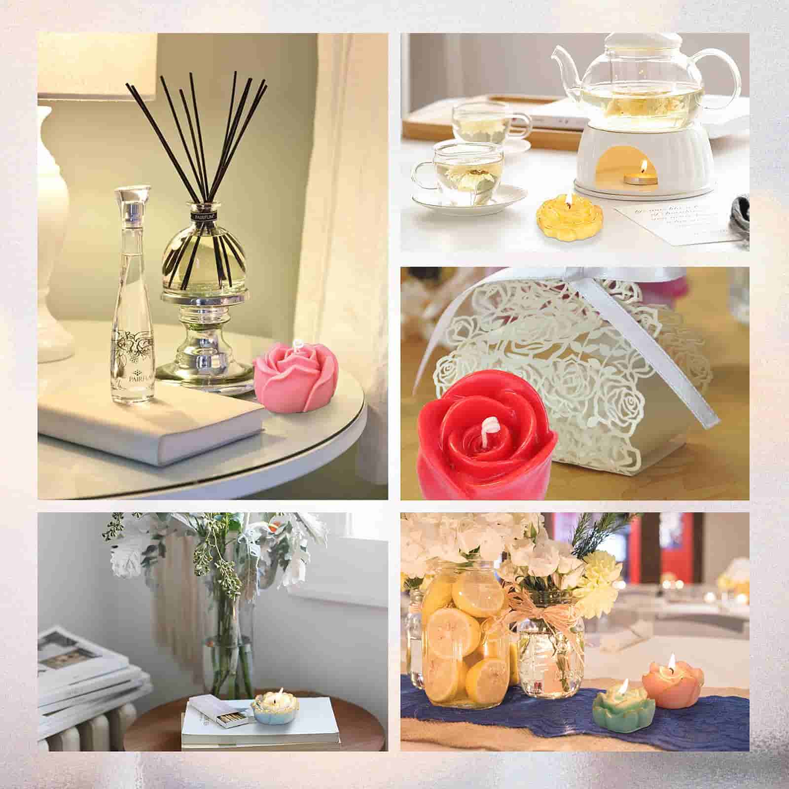 Rose Flower Candle Resin Molds