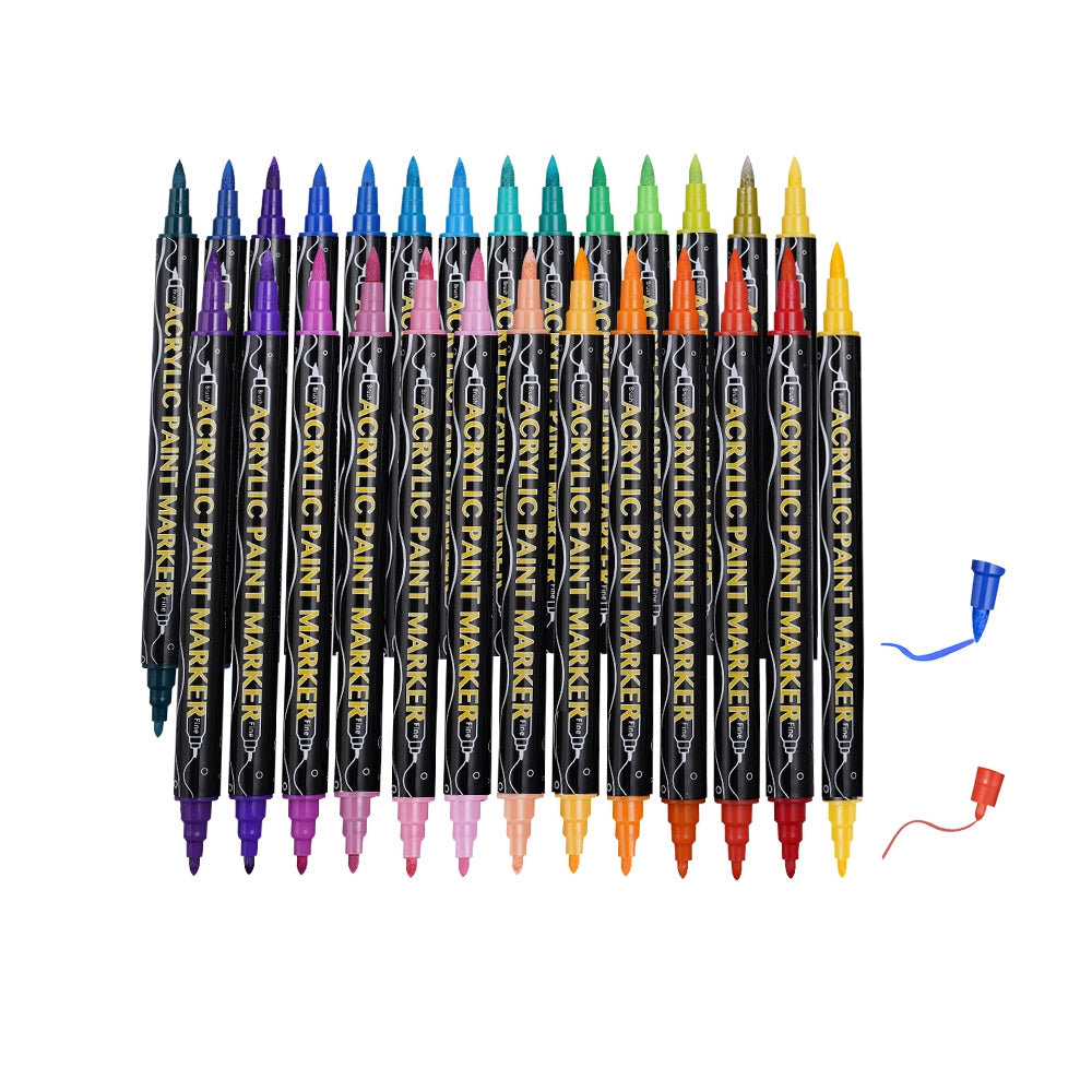 Dual Tip Acrylic Paint Marker Set