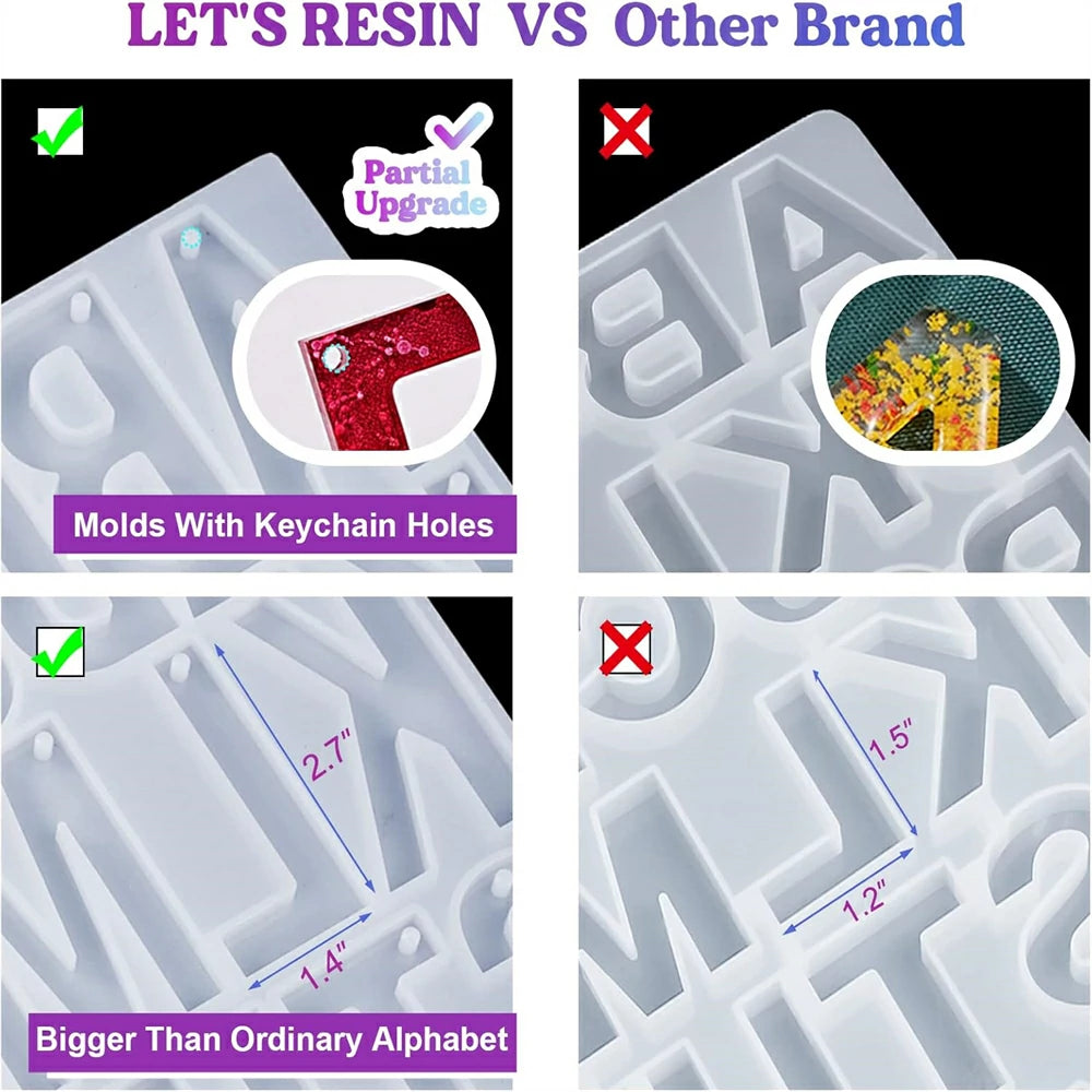 letter molds for resin keychains