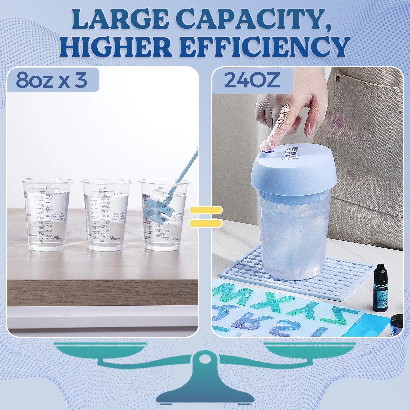 MB1 Auto Electric Epoxy Mixer with Measuring Cups