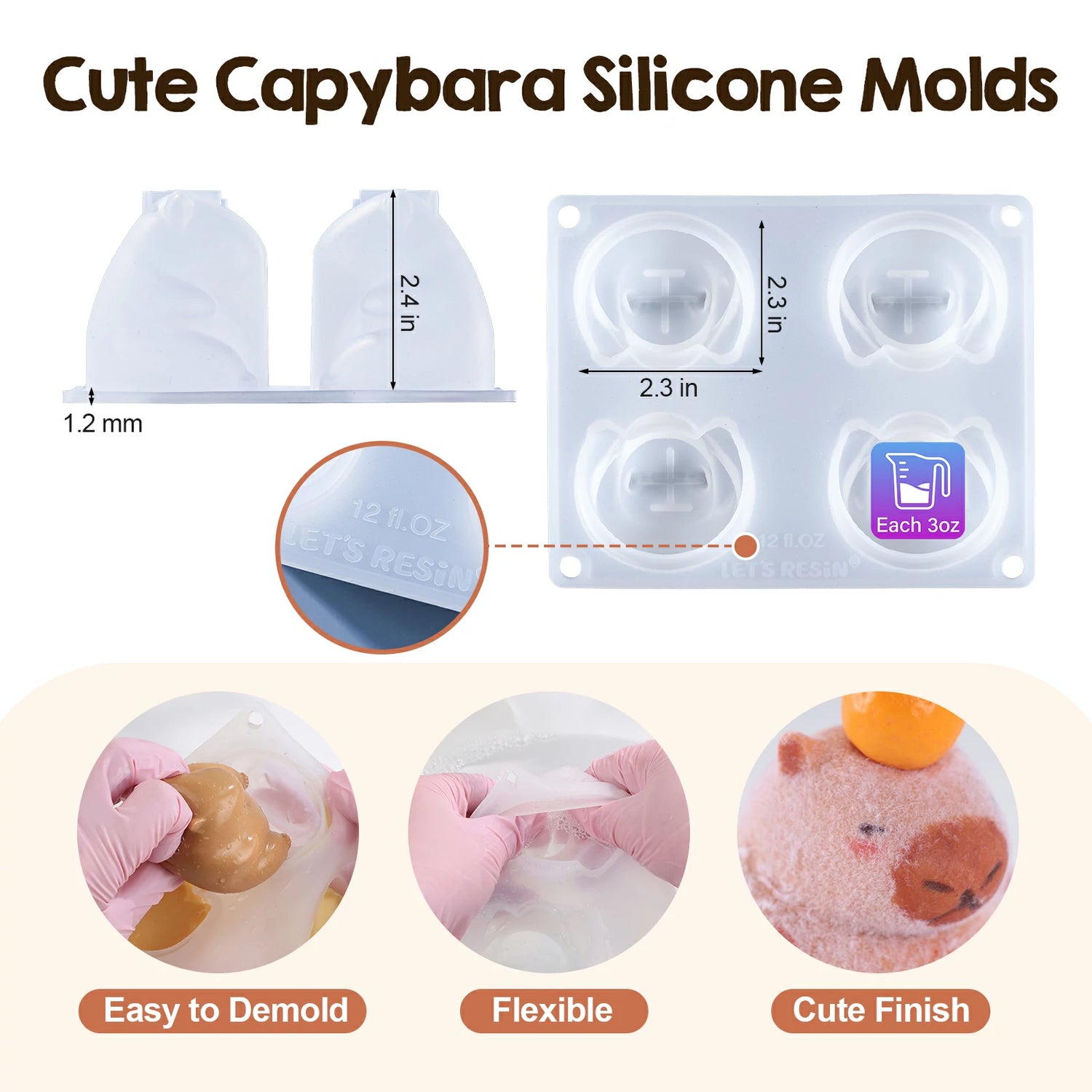 Capybara silicone mold