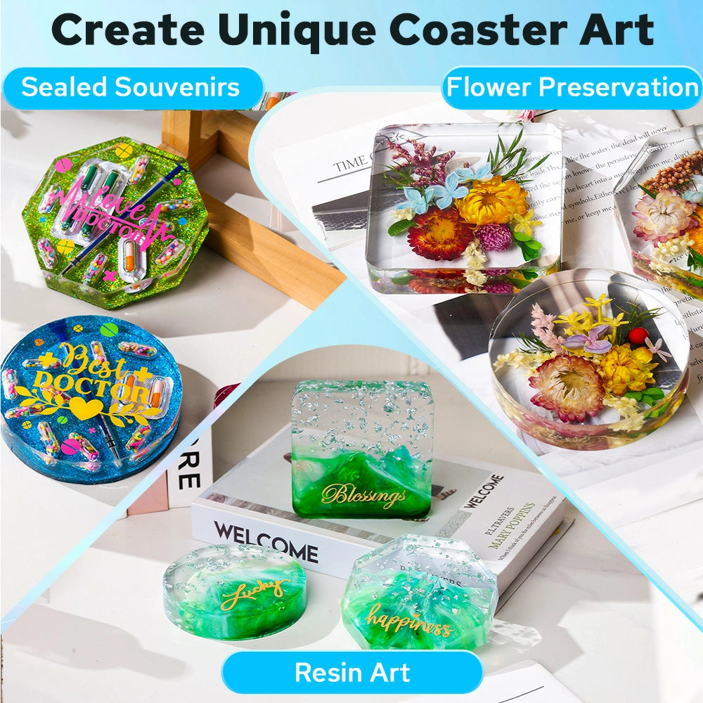 3-in-1 Extra Deep Resin Coaster Molds