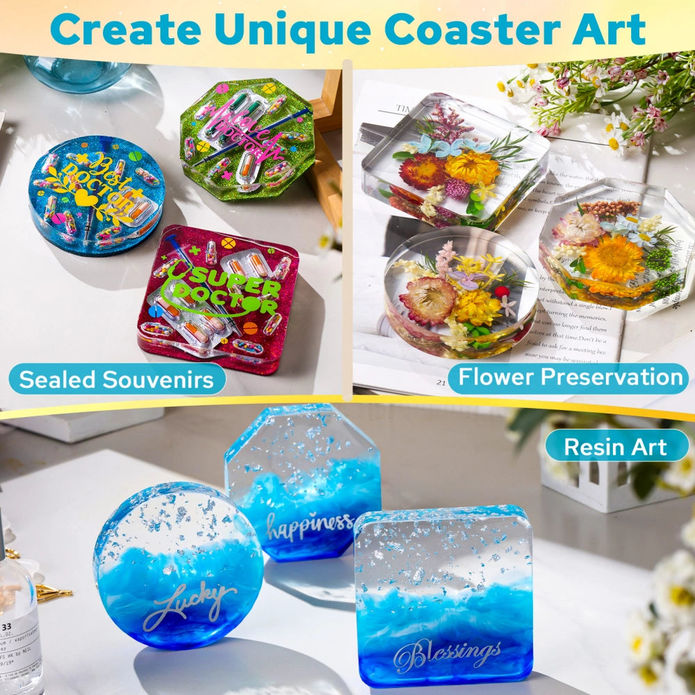 3-in-1 Extra Deep Resin Coaster Mold