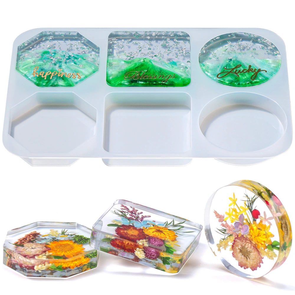 3-in-1 Extra Deep Resin Coaster Mold