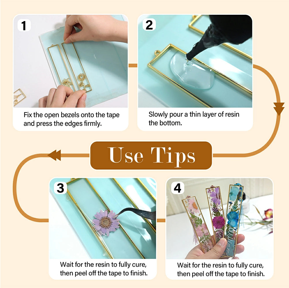 Resin Craft Bezels Bookmark Molds for Gifts