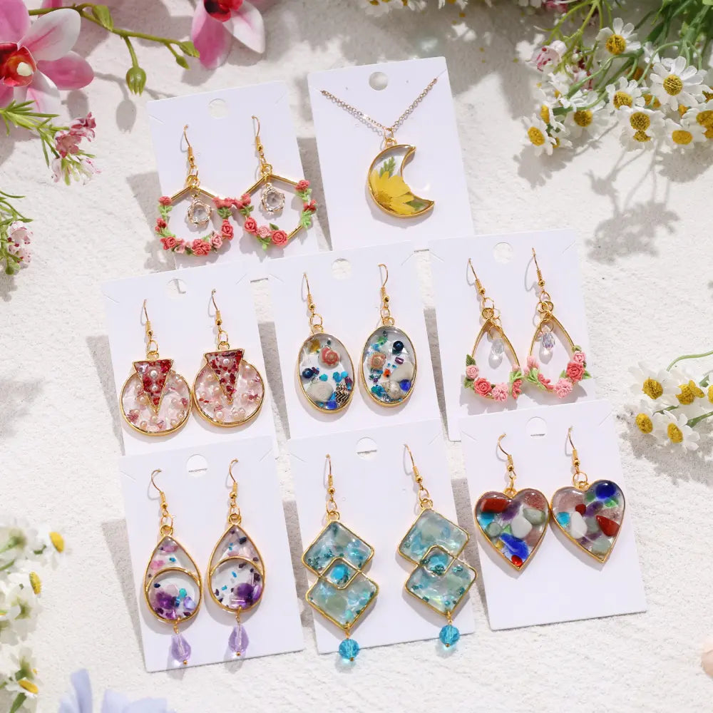 Gold Open Back Bezels – 172 Pcs Metal Resin Jewelry Making Kit