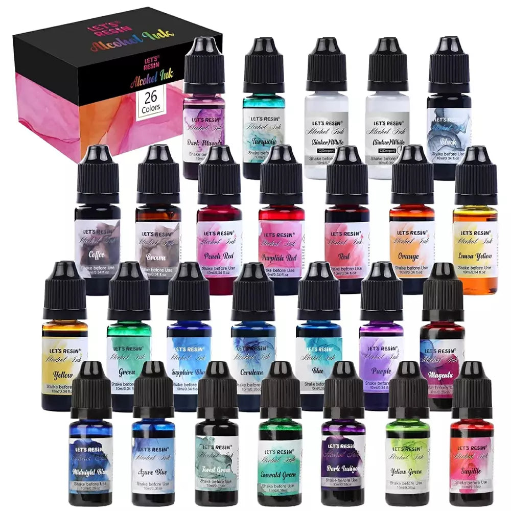 26 Colors Alcohol Ink for Epoxy Resin