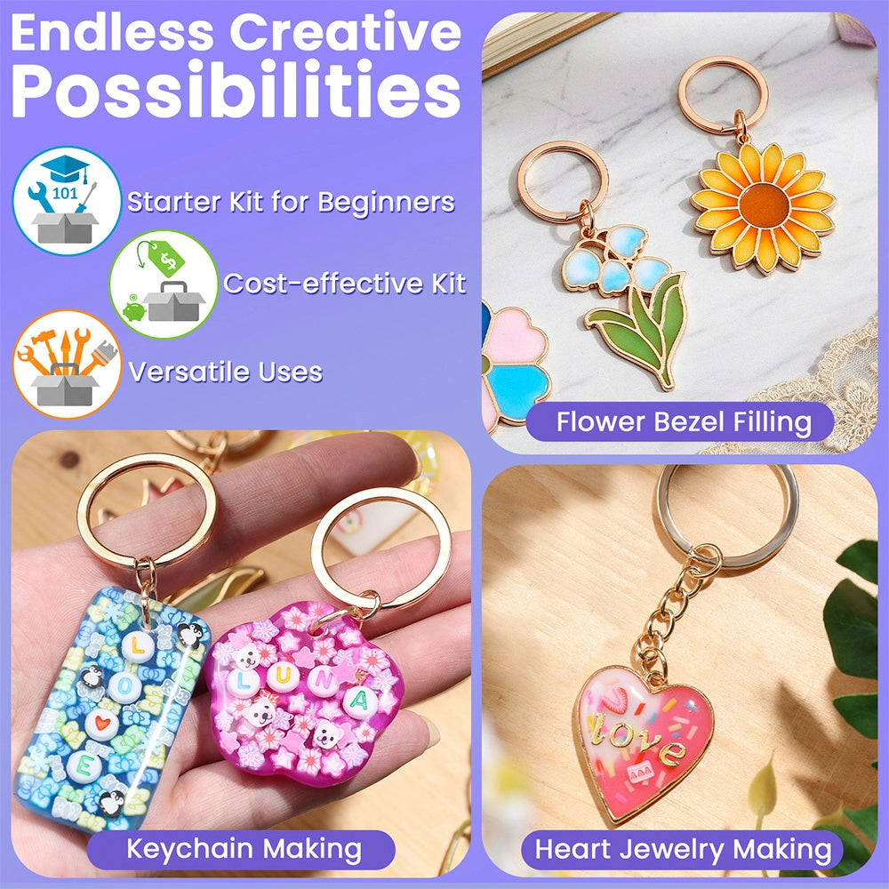 Keychain UV Resin All-in-one Kit