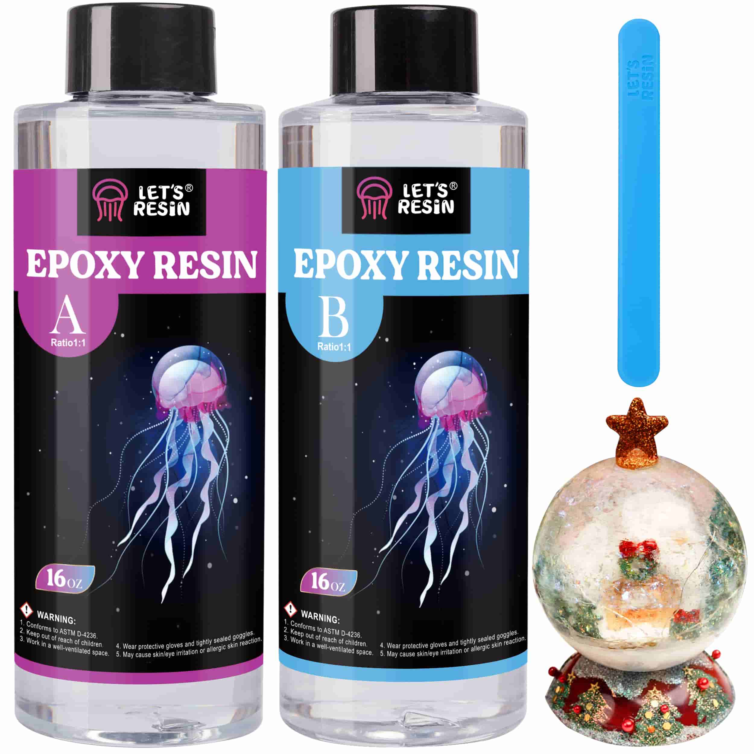  LET'S RESIN Epoxy Resin,Resin Coaster Molds Kit,16oz
