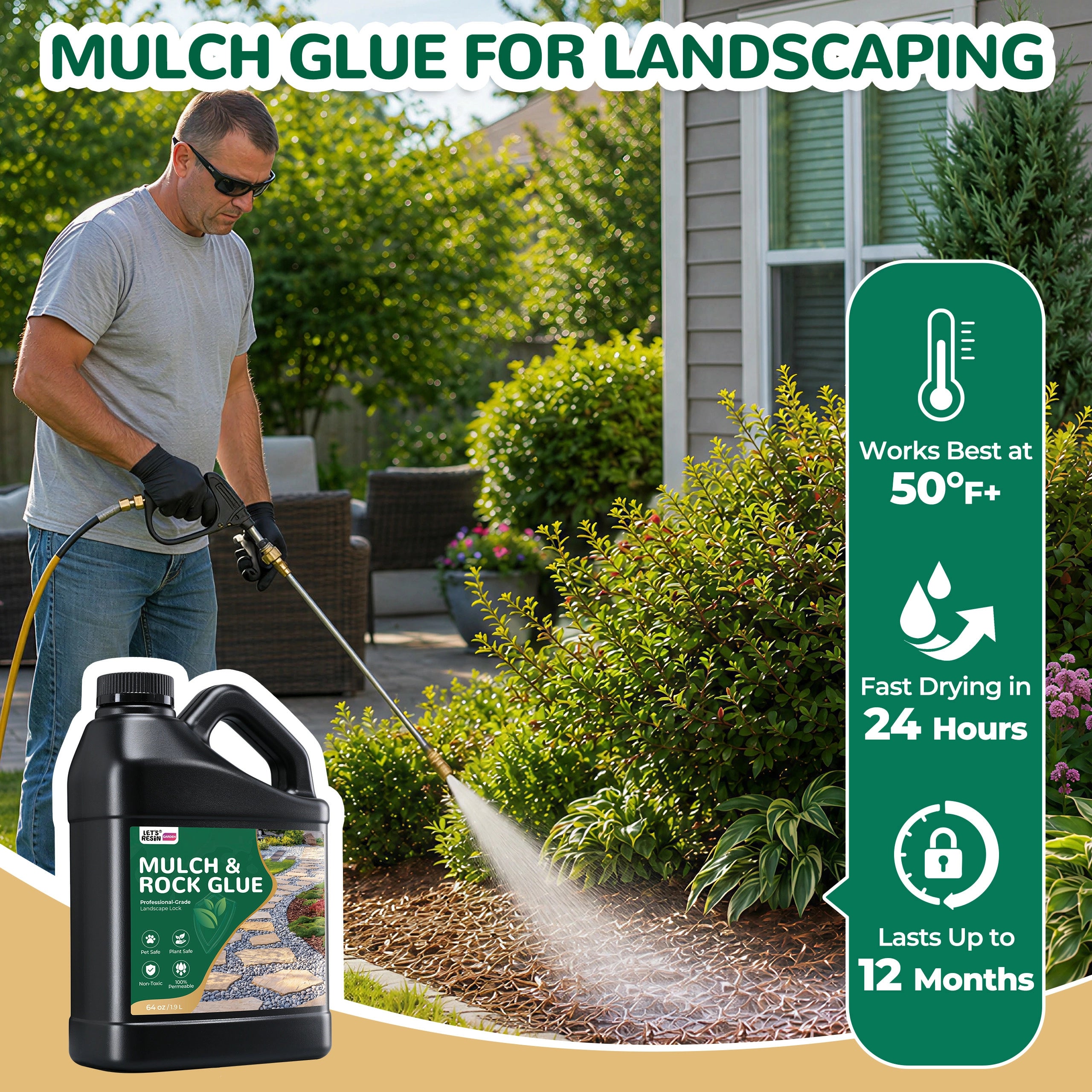 Mulch & Rock Glue