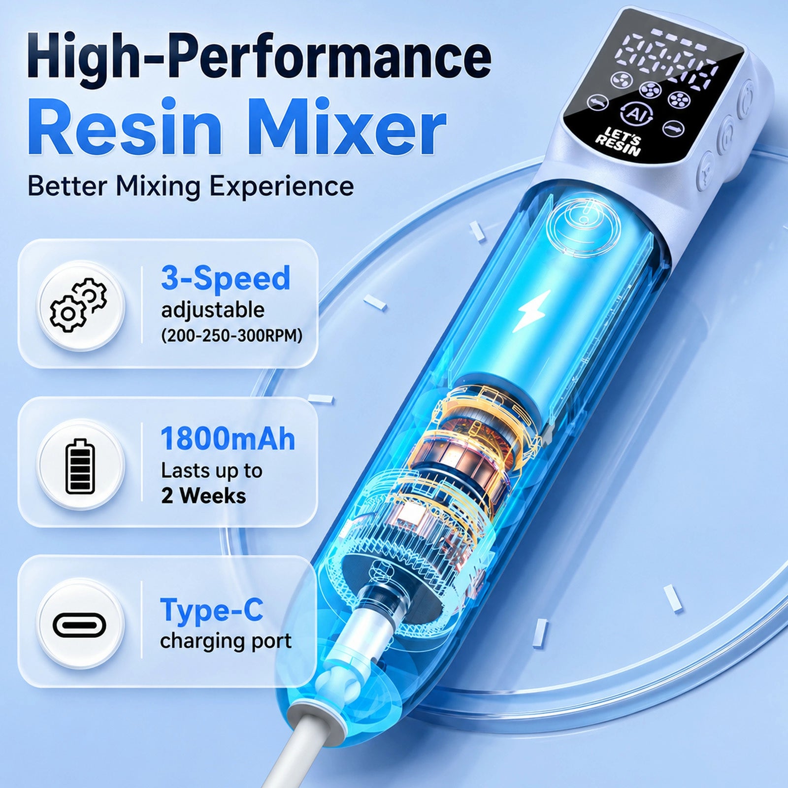 M2 Electric Resin Mixer Pro Set