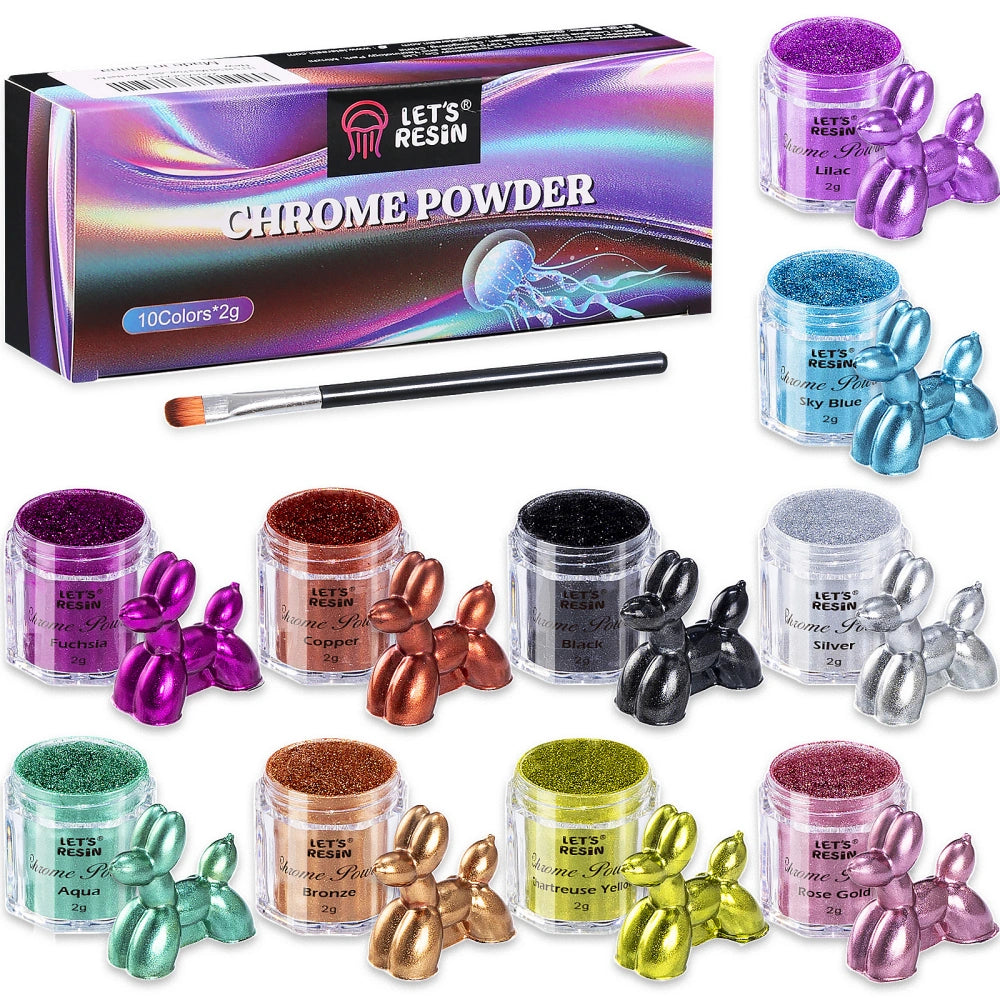 Metallic Mirror Chrome Powder Set