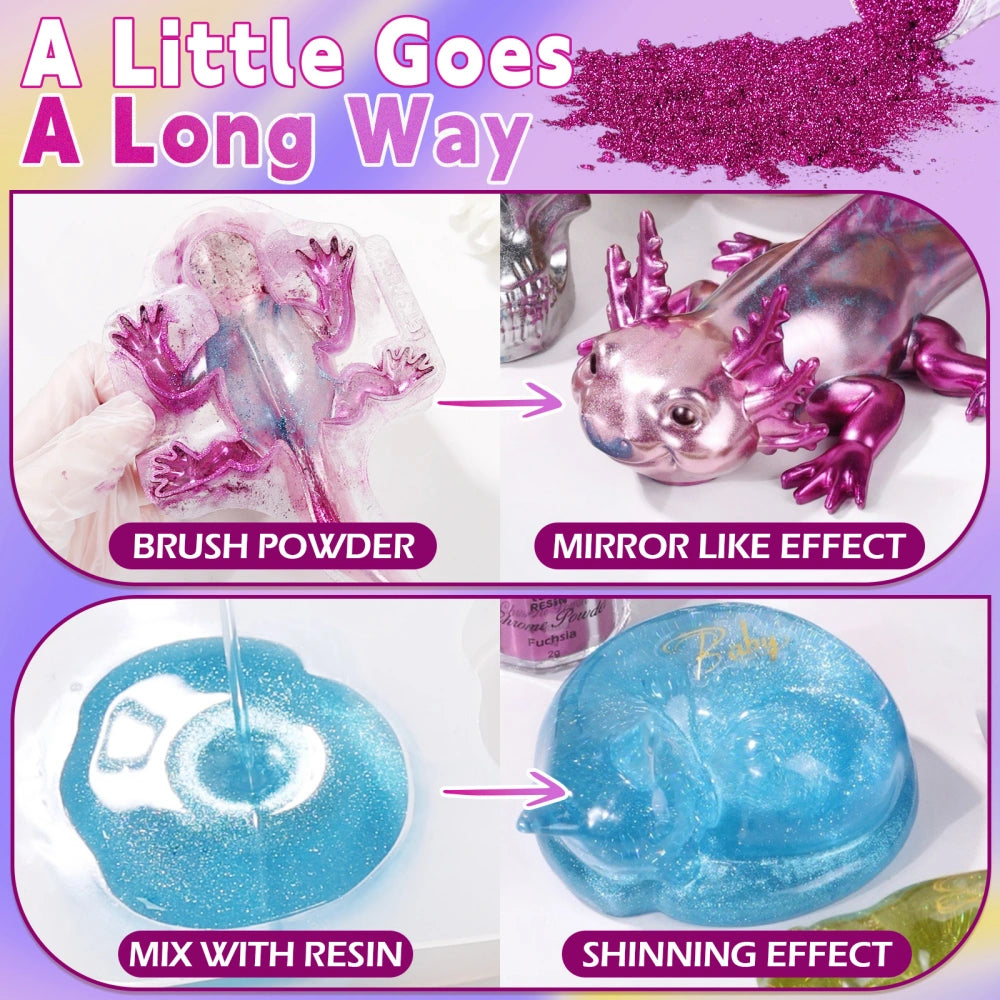 Metallic Mirror Chrome Powder Set