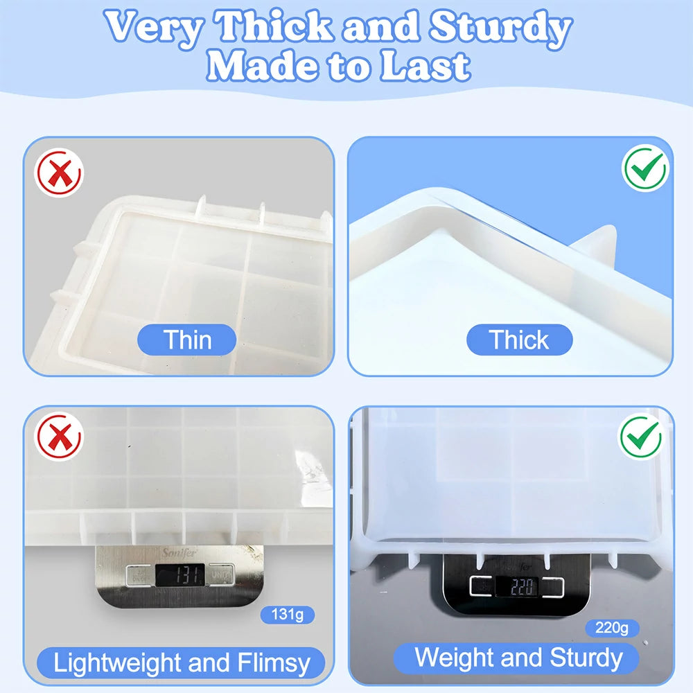 Rectangle Tray Molds For DIY Crafts