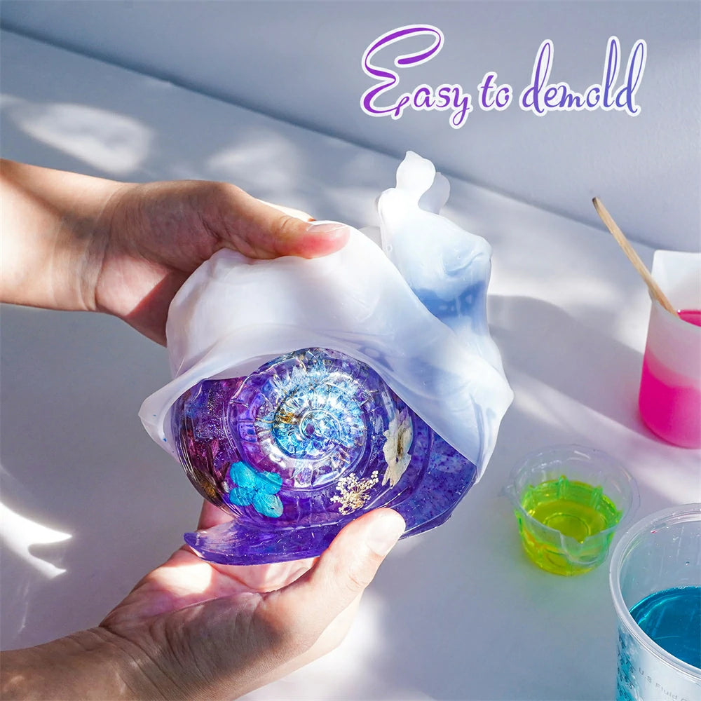 silicone mold for snail planter