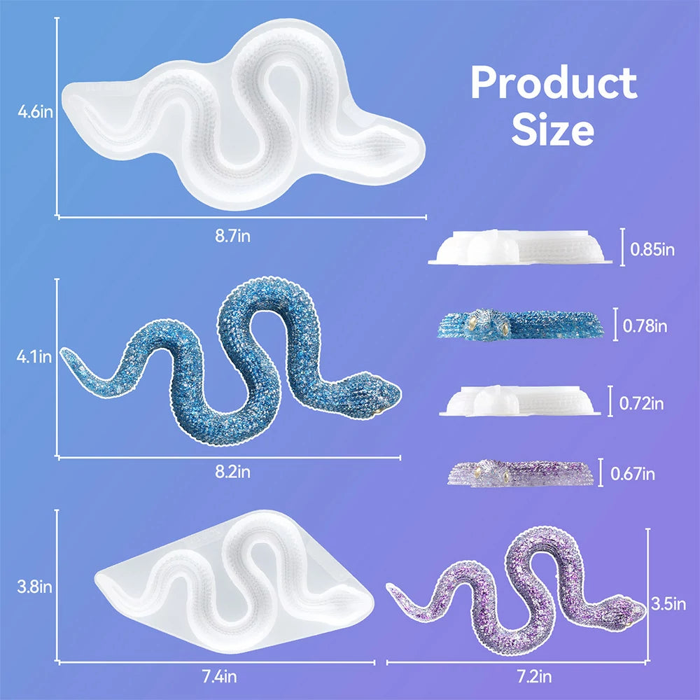Snake Silicone Molds for Crafts
