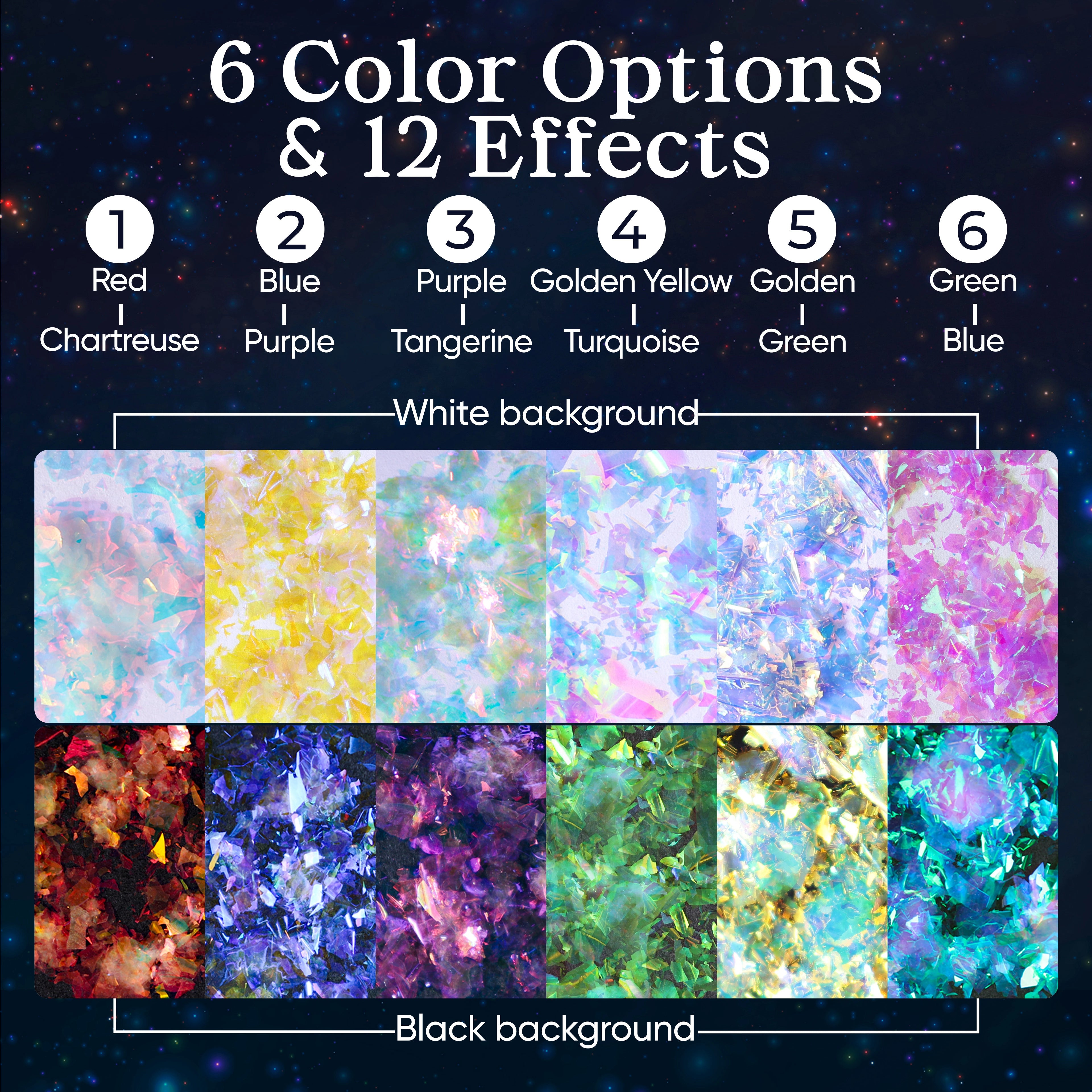 Transparent Chameleon Flake Set