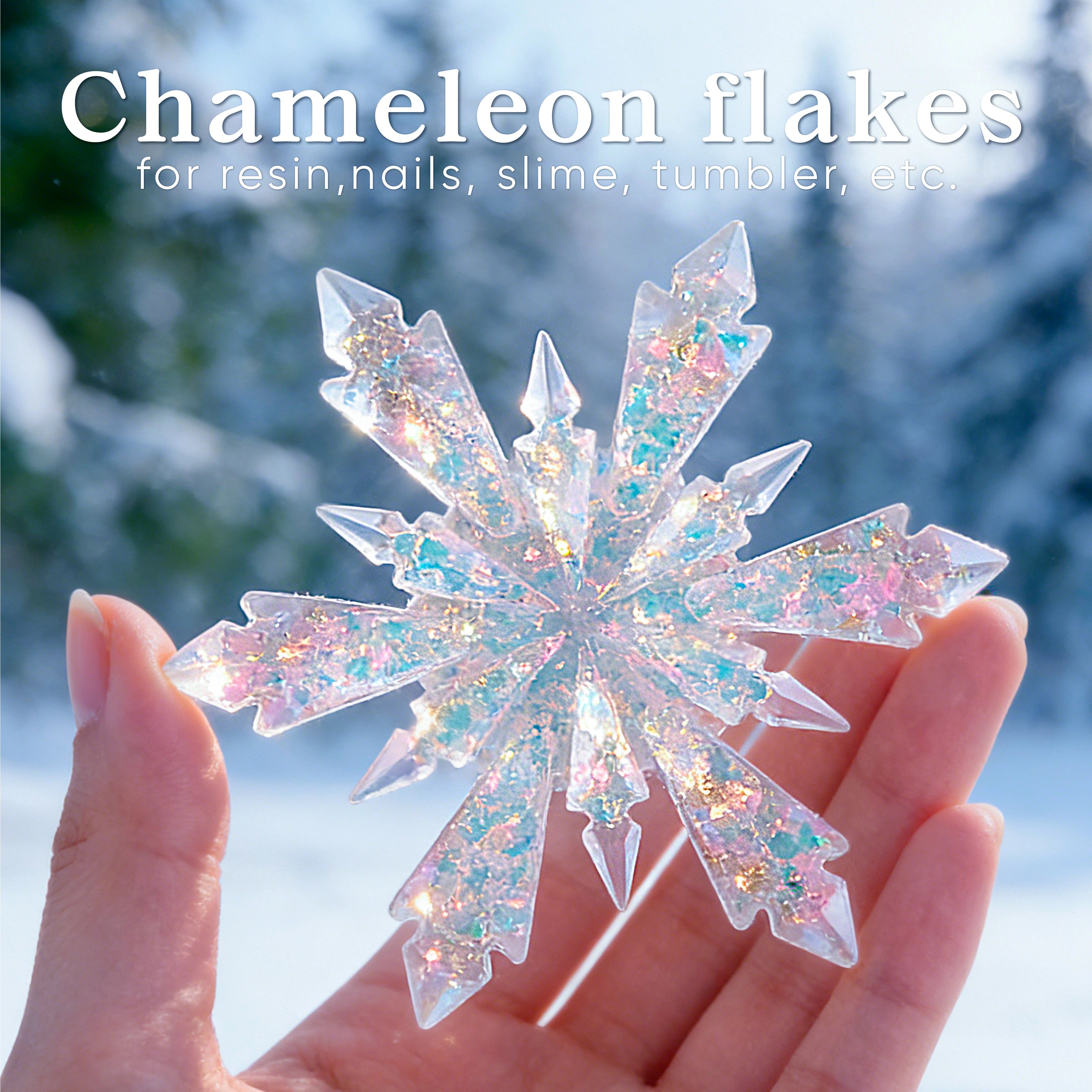 Transparent Chameleon Flake Set