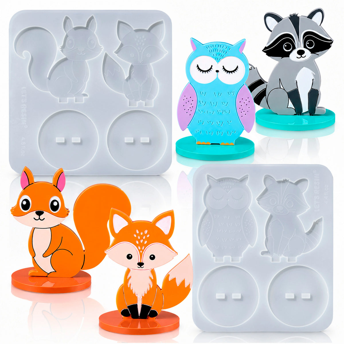 Woodland Animal Standee Resin Molds