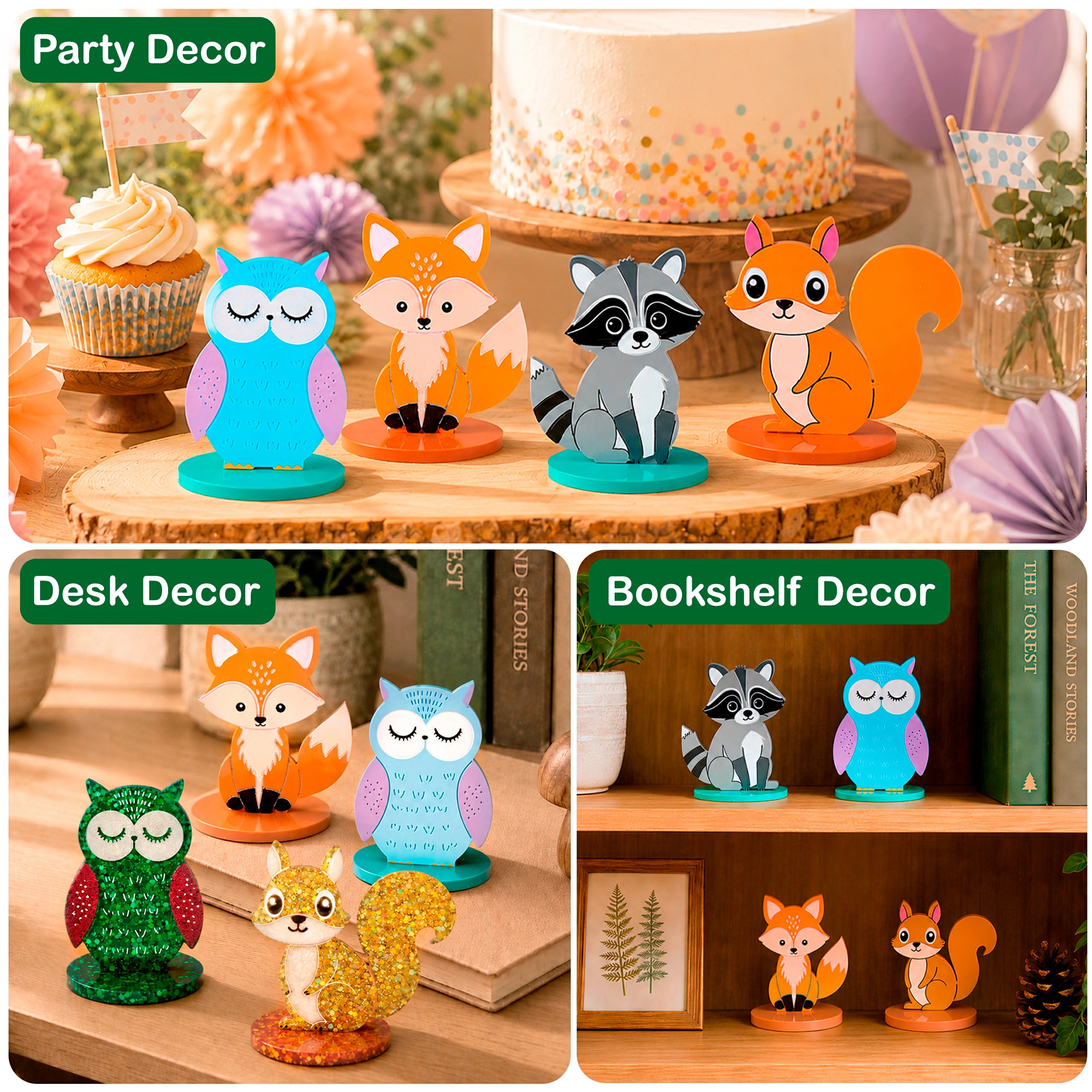 Woodland Animal Standee Resin Molds