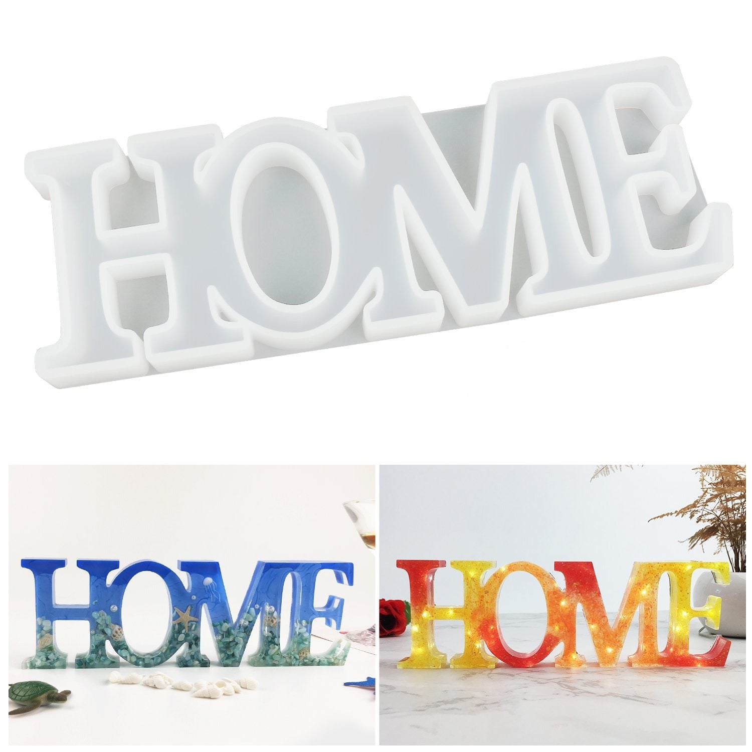 Sundarling Home Resin Mold,Letter Silicone Molds Resin Word Mold