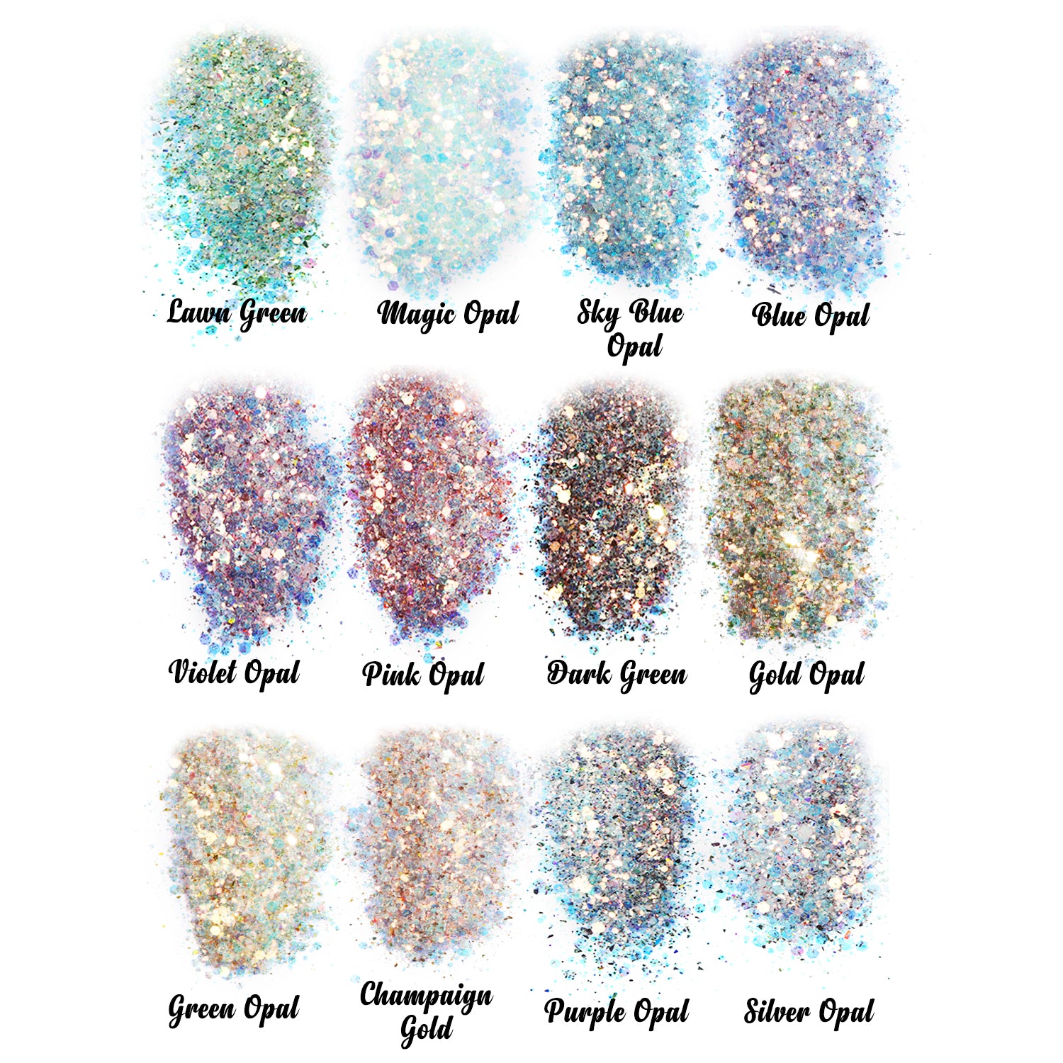 Opal Chunky Glitter Set