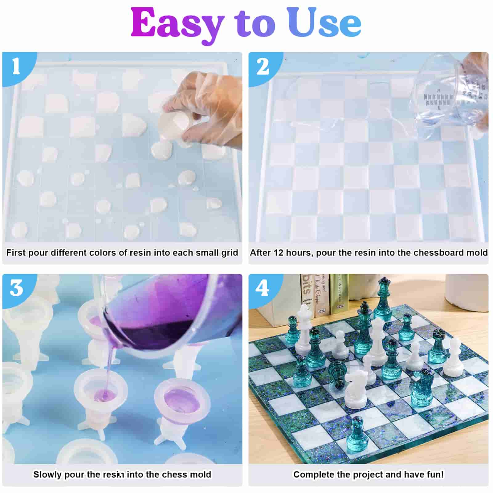 chess pieces mold for resin