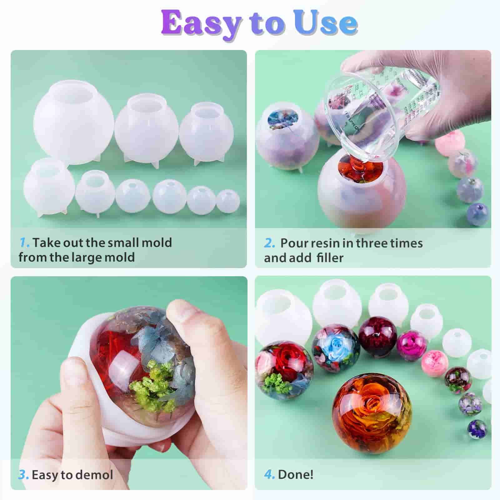 Seamless Sphere Resin Molds