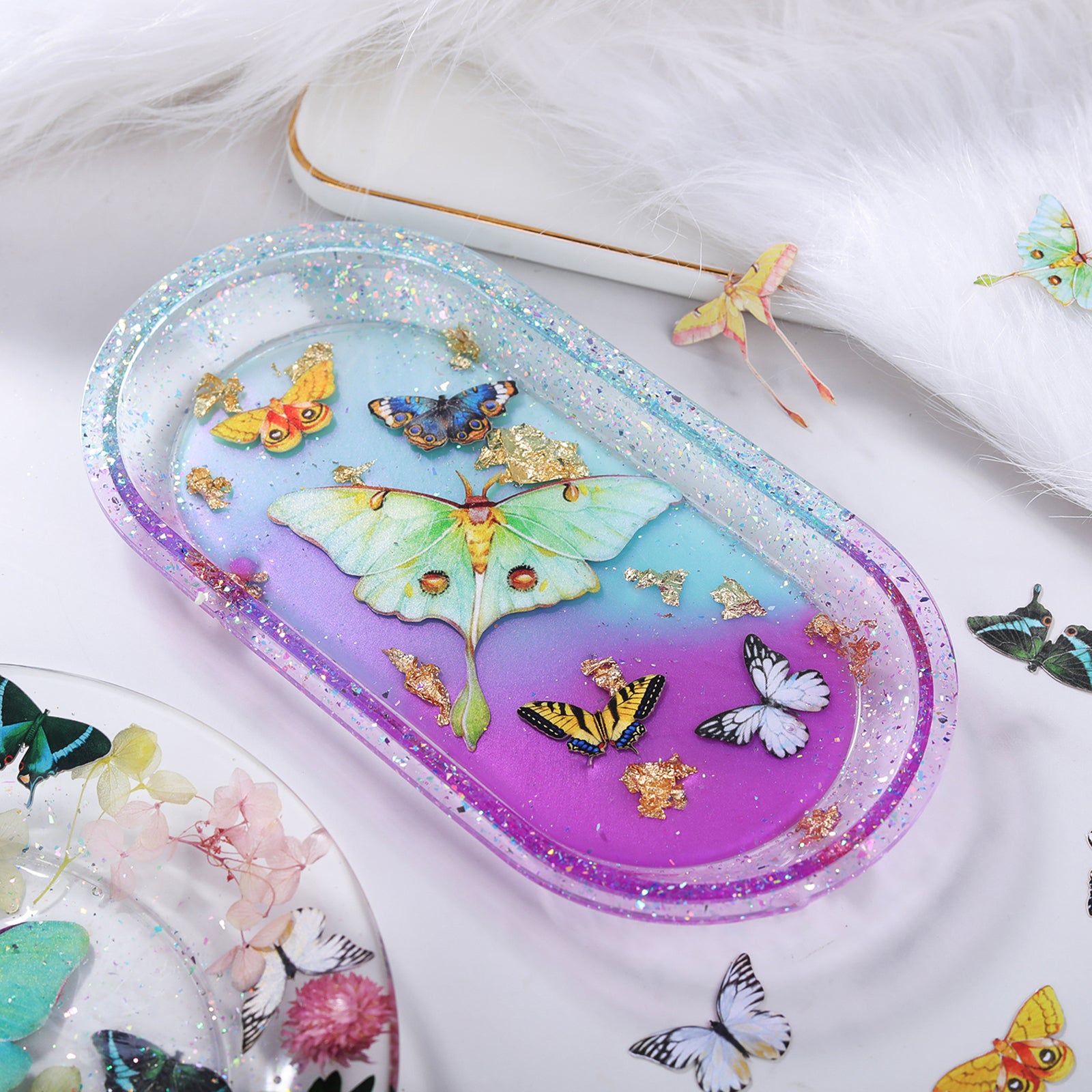 Realistic Paper Butterflies & Moths – 46 Pcs for Resin Crafts