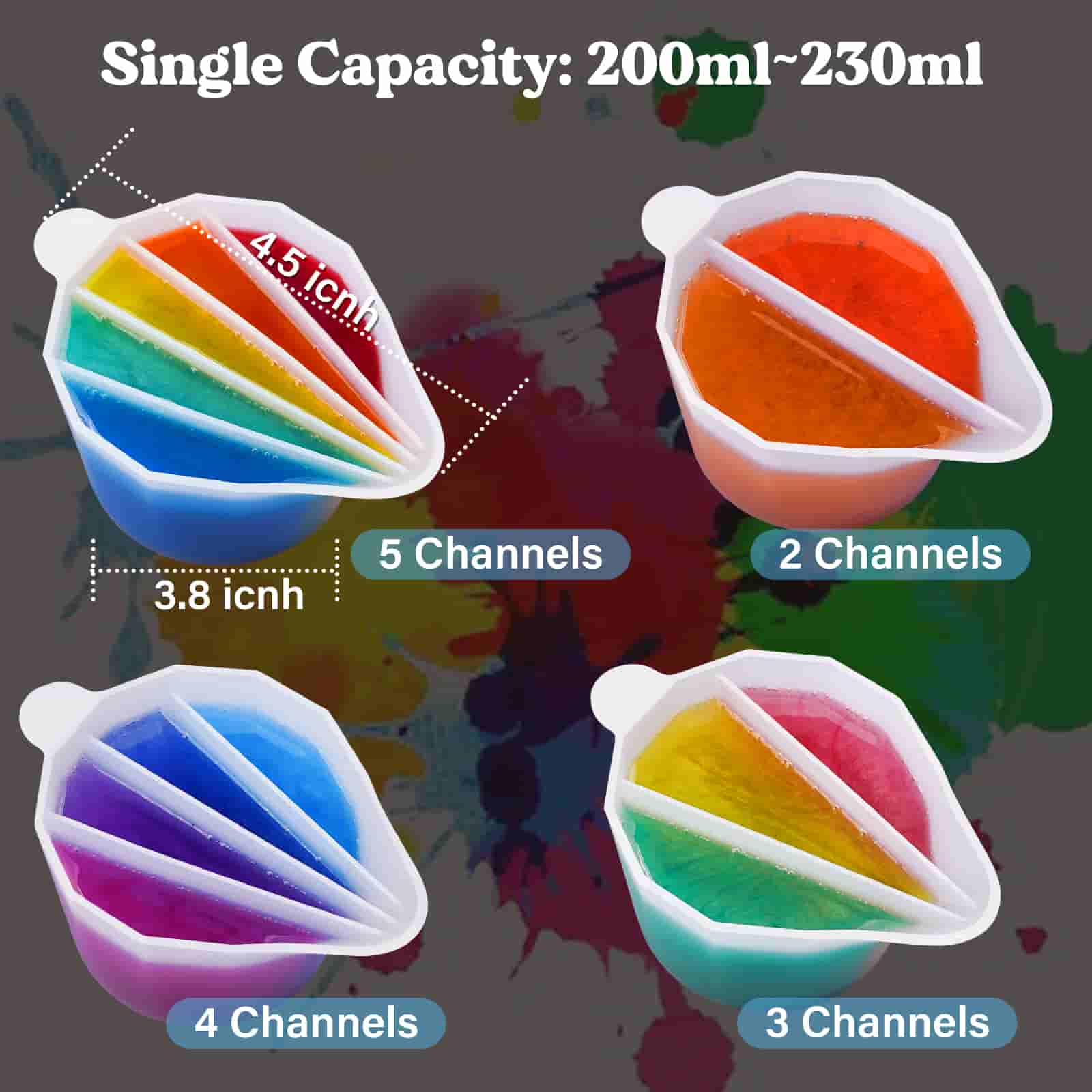 Multi-Chamber Split Cup Set for Resin & Paint Pouring