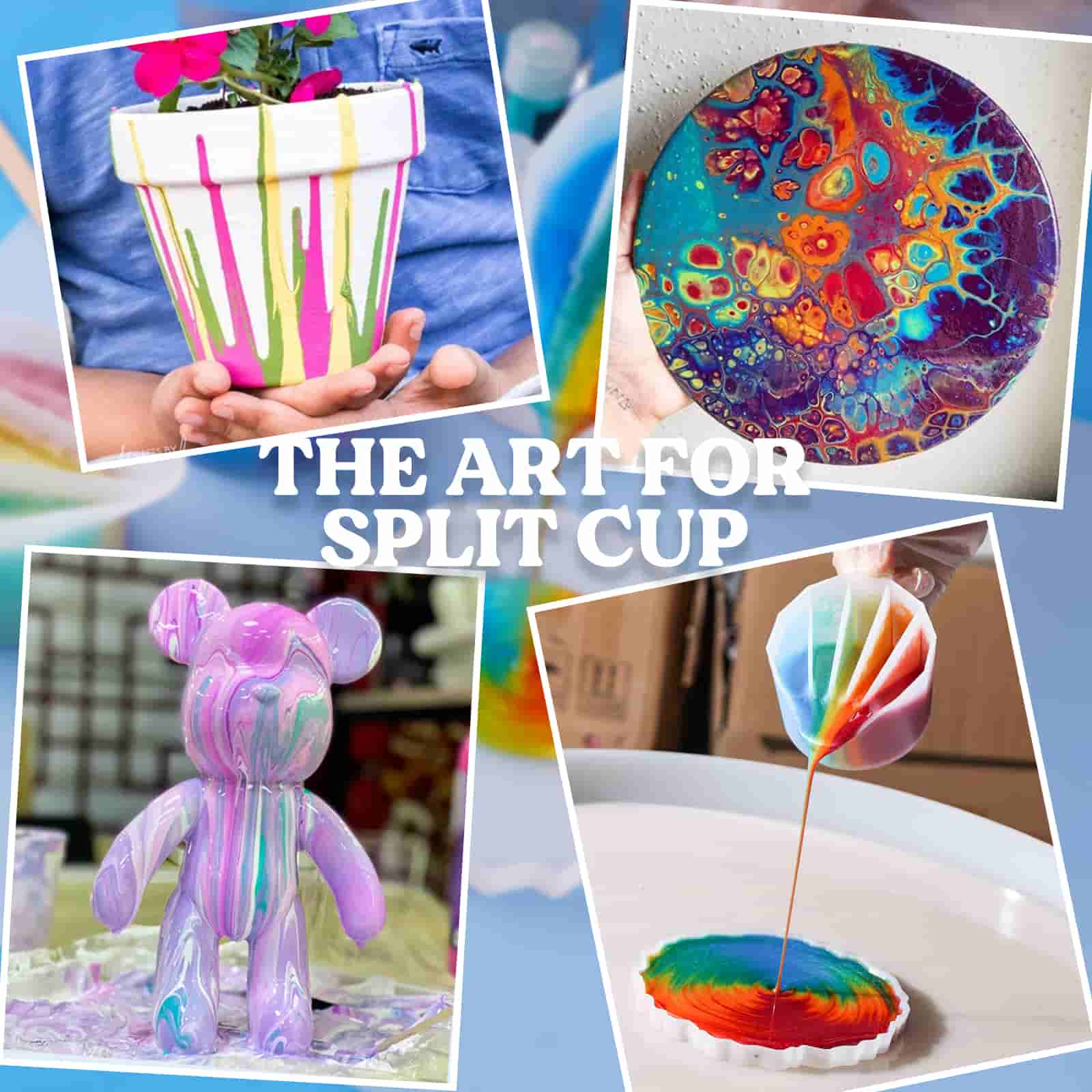 Multi-Chamber Split Cup Set for Resin & Paint Pouring